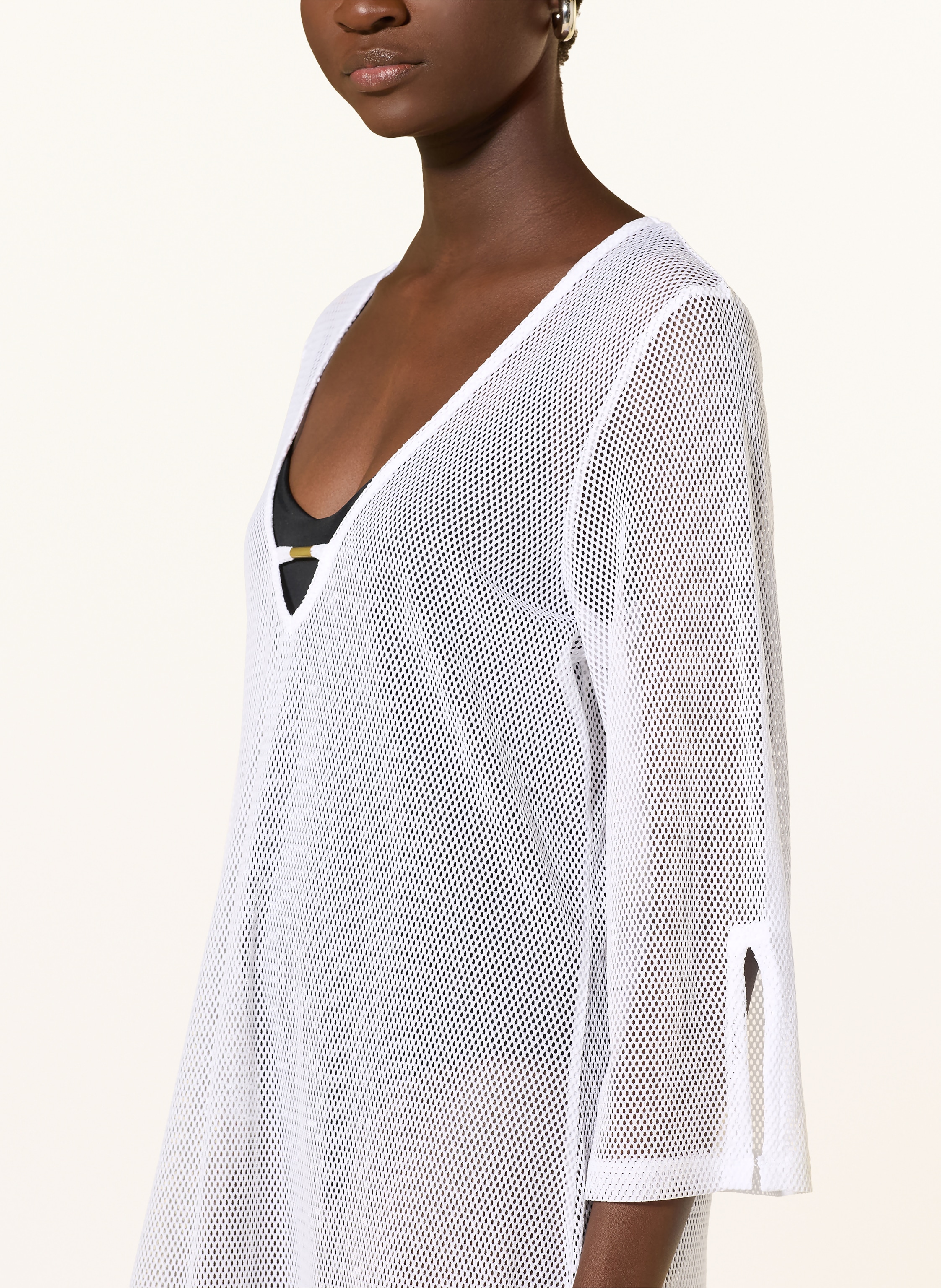 Thumbnail - Marie Jo Strandkleid Aus Mesh Mit 3/4-Arm weiss