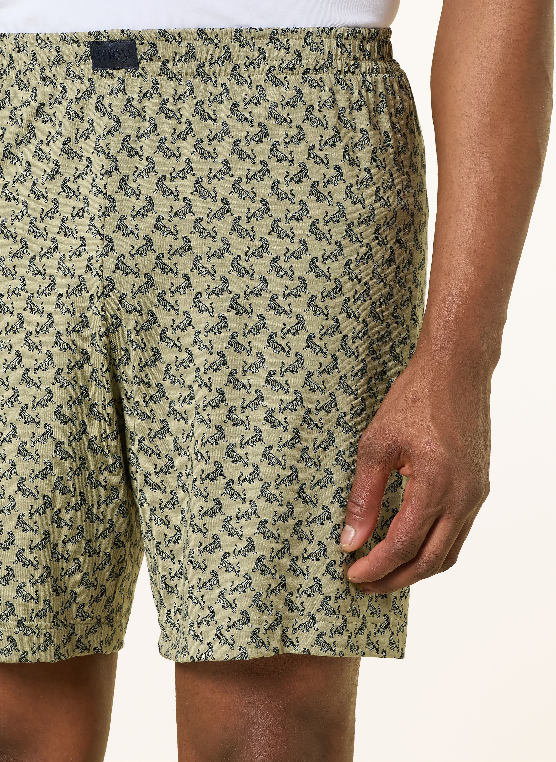 Thumbnail - Mey Schlafshorts Serie Tipsy Tigers gruen