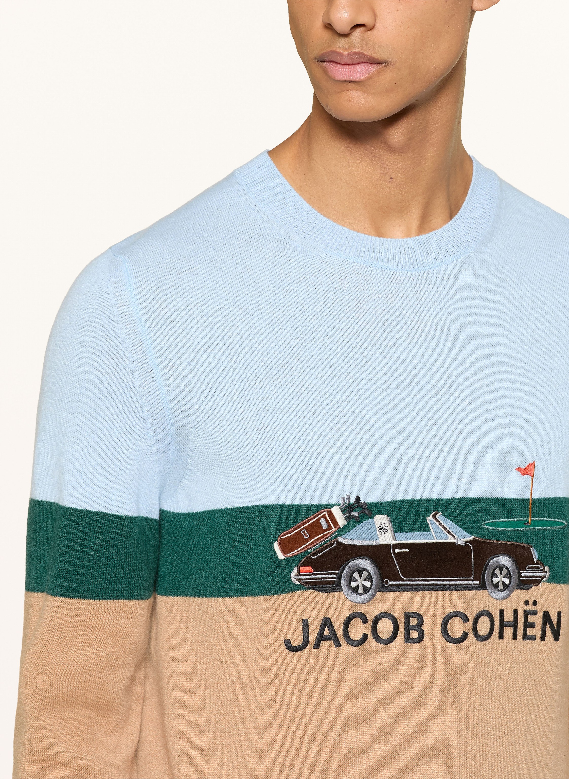 Thumbnail - Jacob Cohen Pullover Porsche Edition beige
