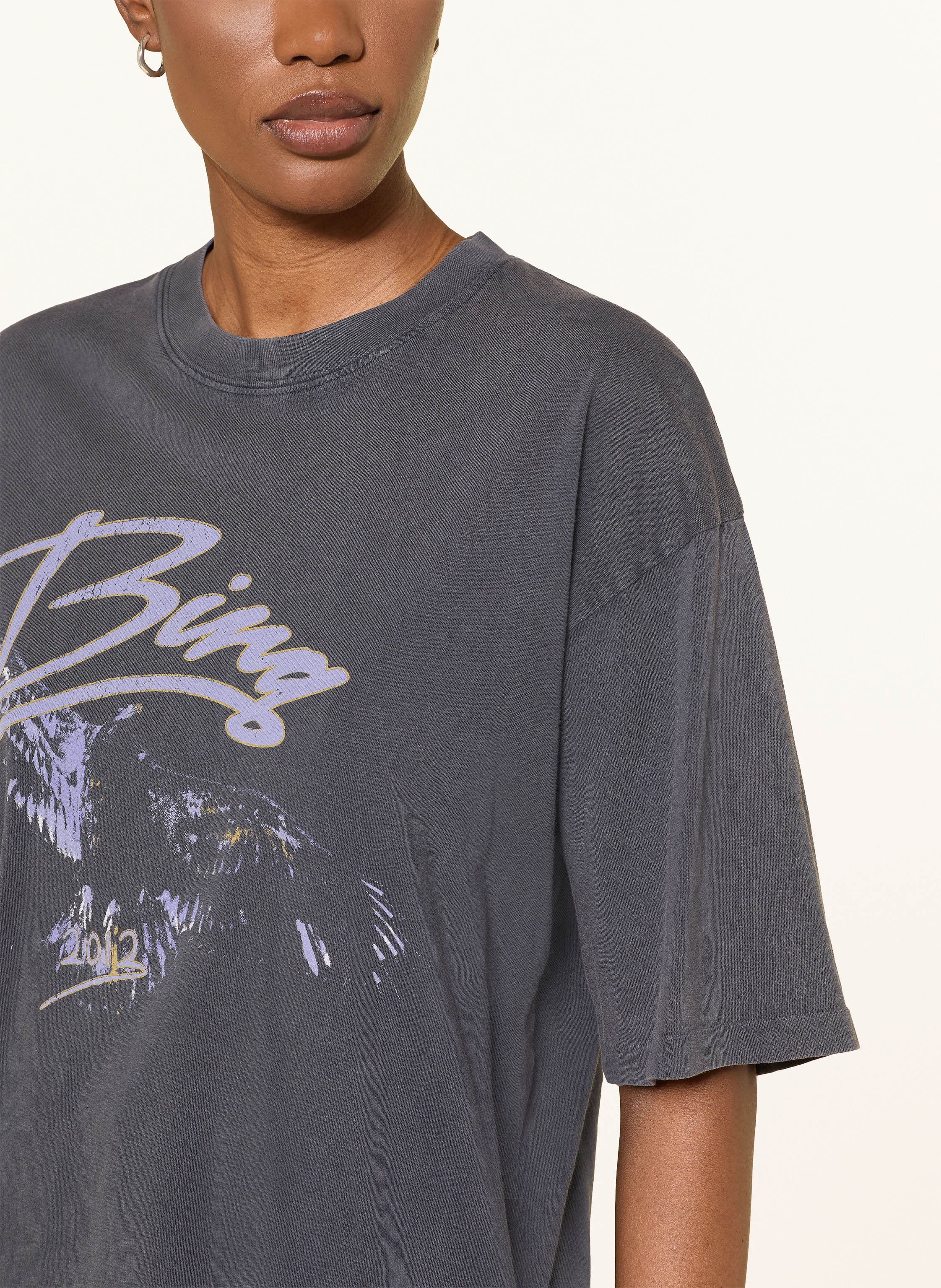 Thumbnail - Anine Bing T-Shirt Kent Tee Eagle schwarz