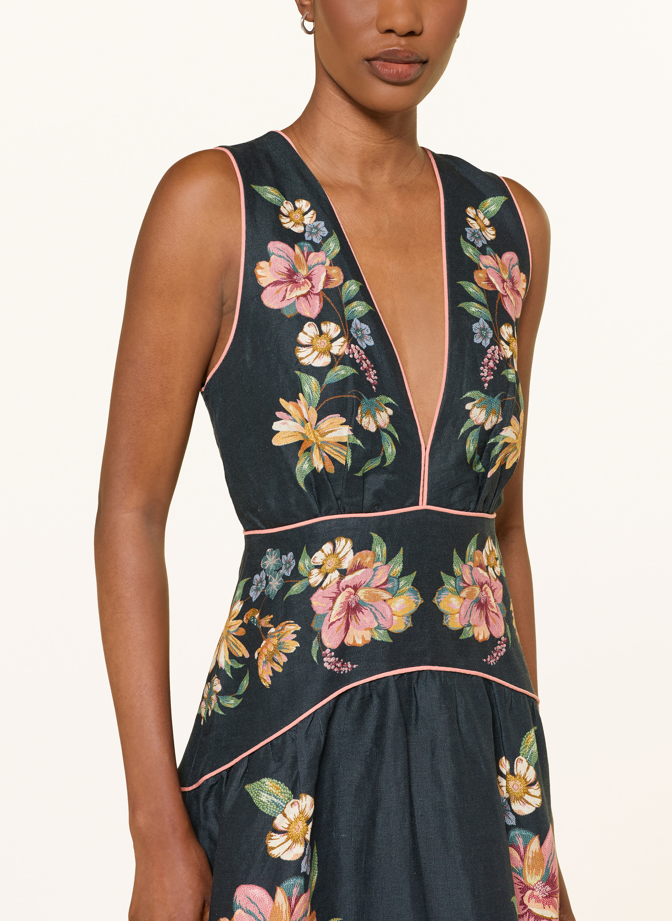 Thumbnail - Farm Rio Leinenkleid Maira blau