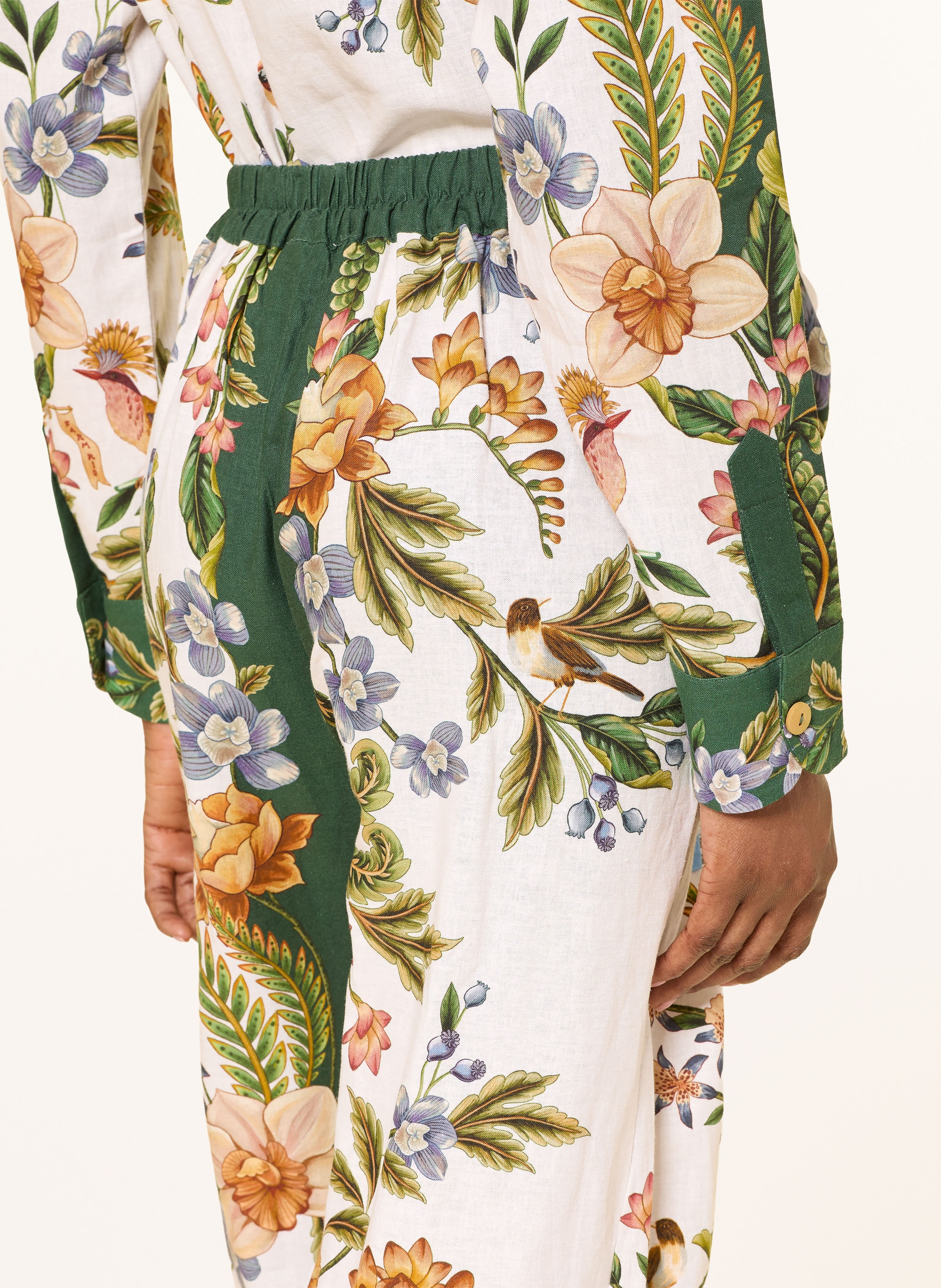 Thumbnail - Farm Rio Marlenehose Nature Sand Mit Leinen beige