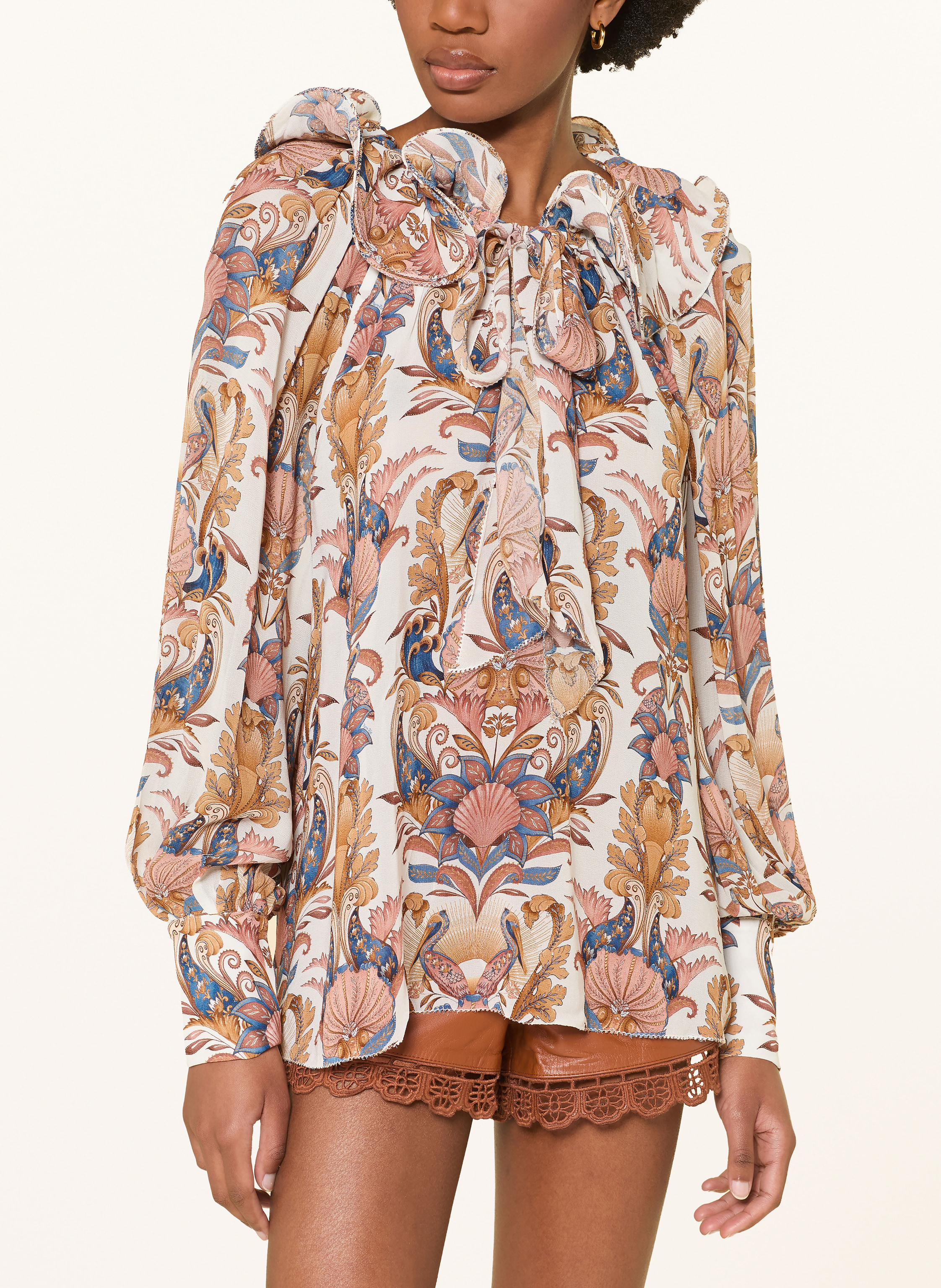 Thumbnail - Farm Rio Schluppenbluse Sea Garden weiss