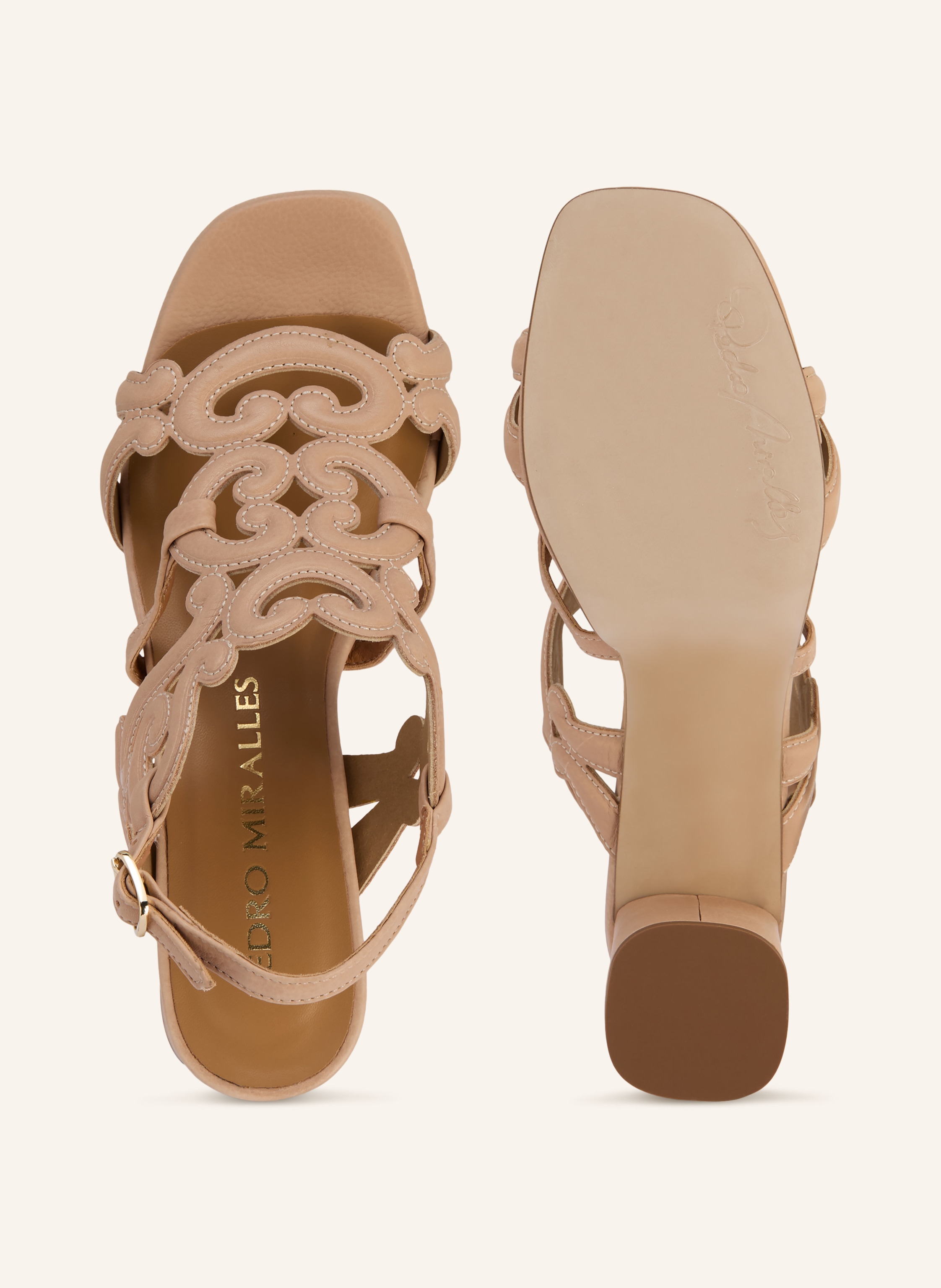 Thumbnail - Pedro Miralles Sandaletten Atenea Mit Cut-Outs rosa