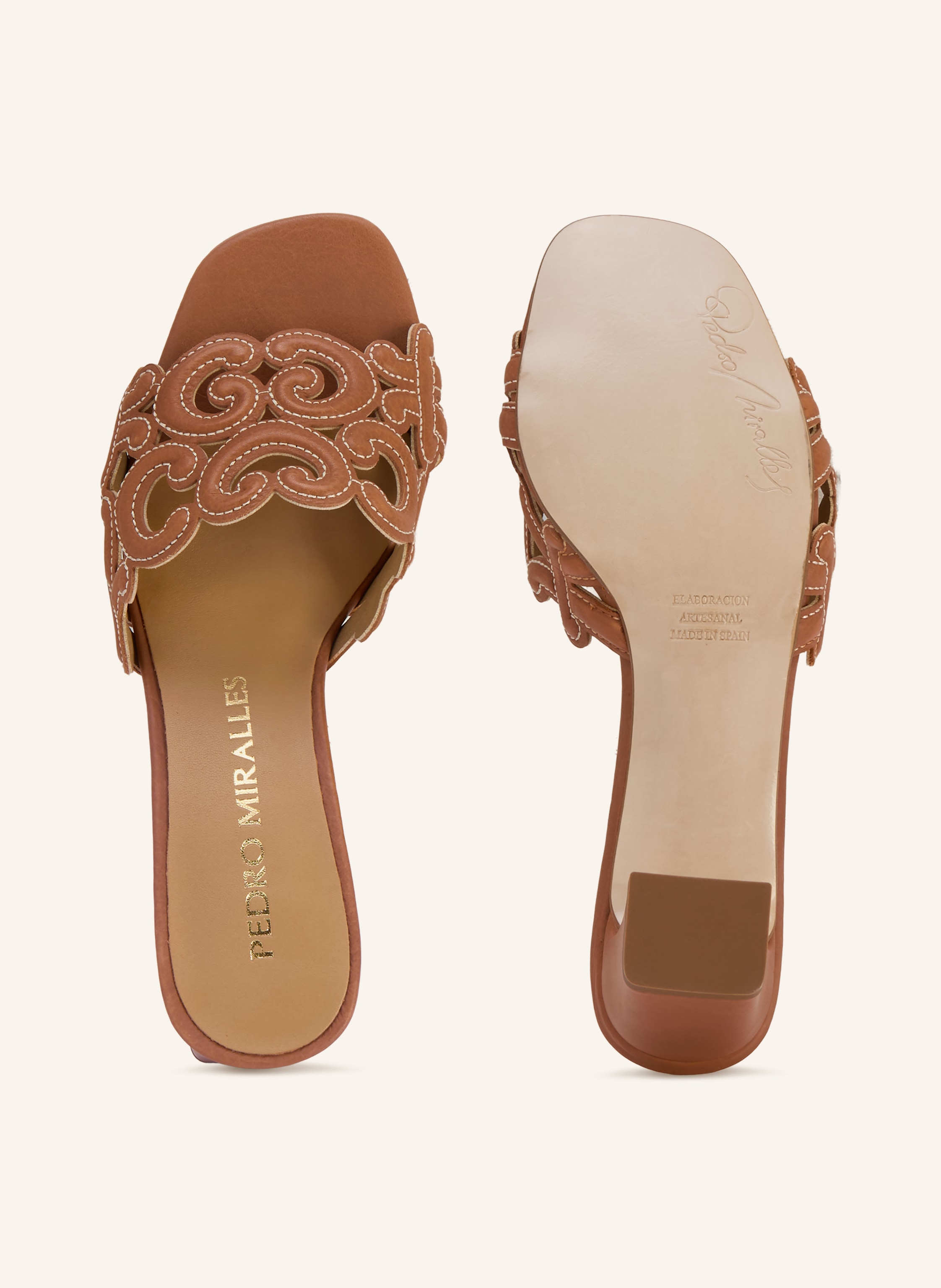 Thumbnail - Pedro Miralles Mules Atenea Mit Cut-Outs braun