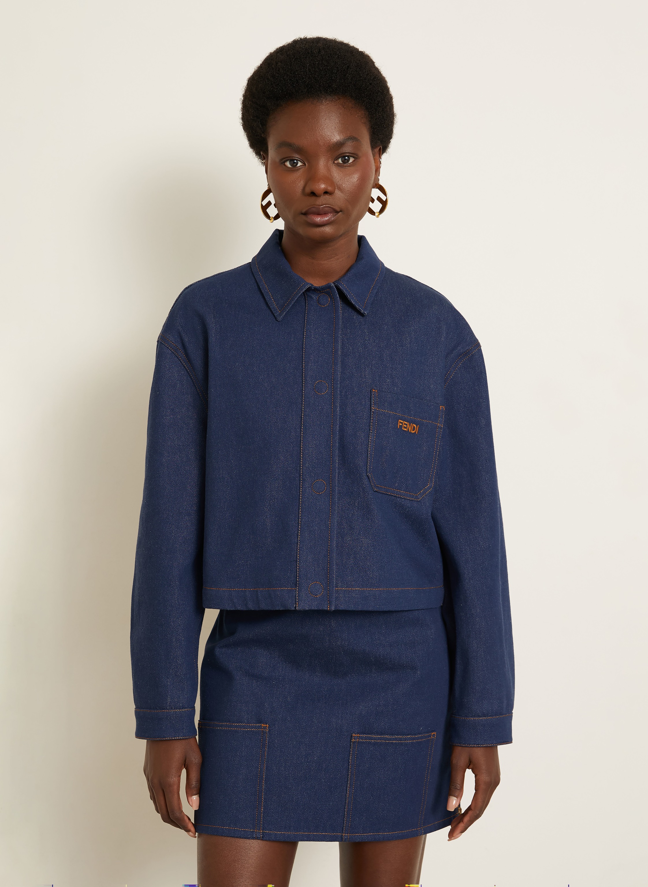 Thumbnail - Fendi Jeansjacke blau