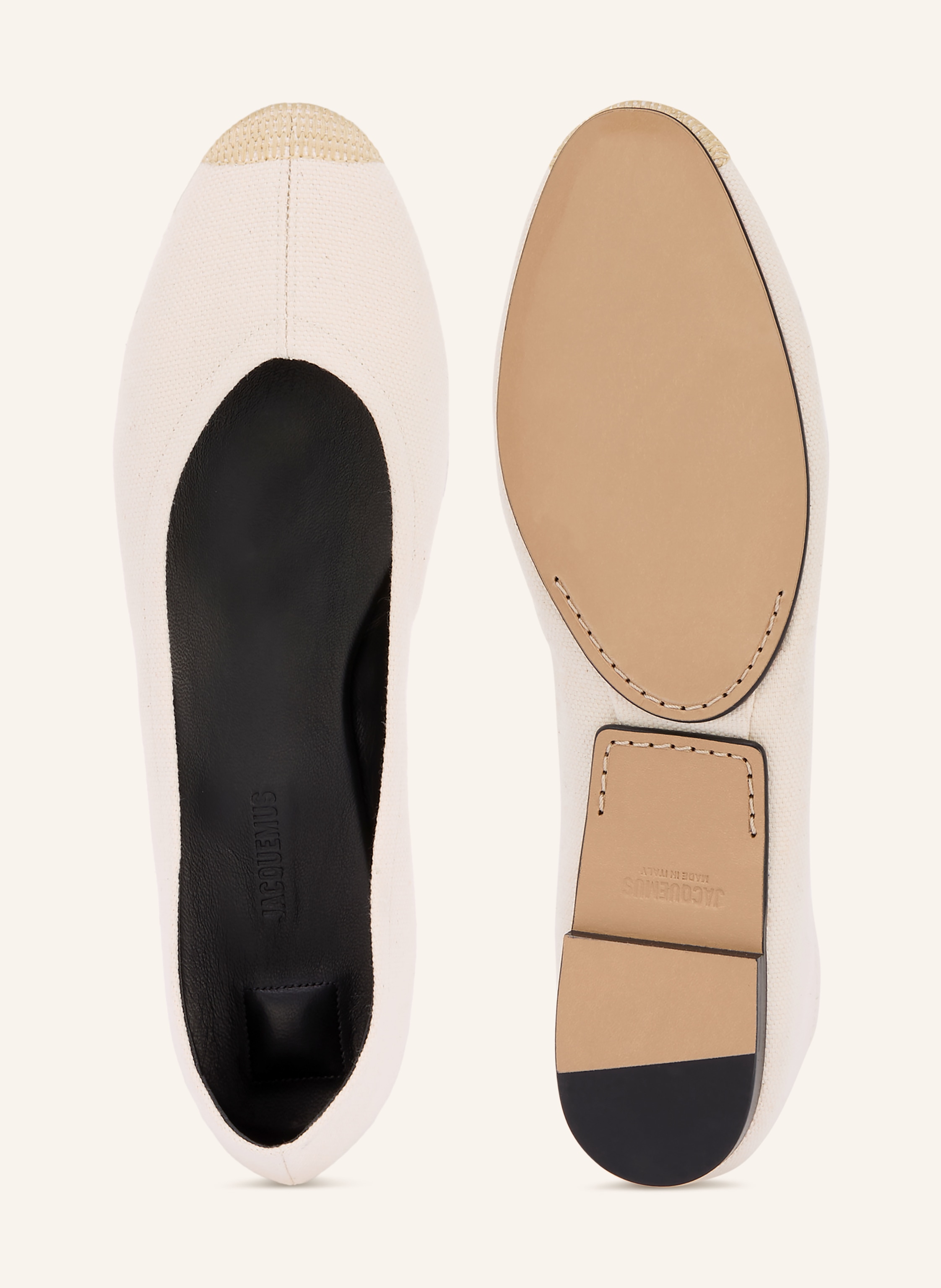 Thumbnail - Jacquemus Ballerinas Les Ballerines Ovalo beige