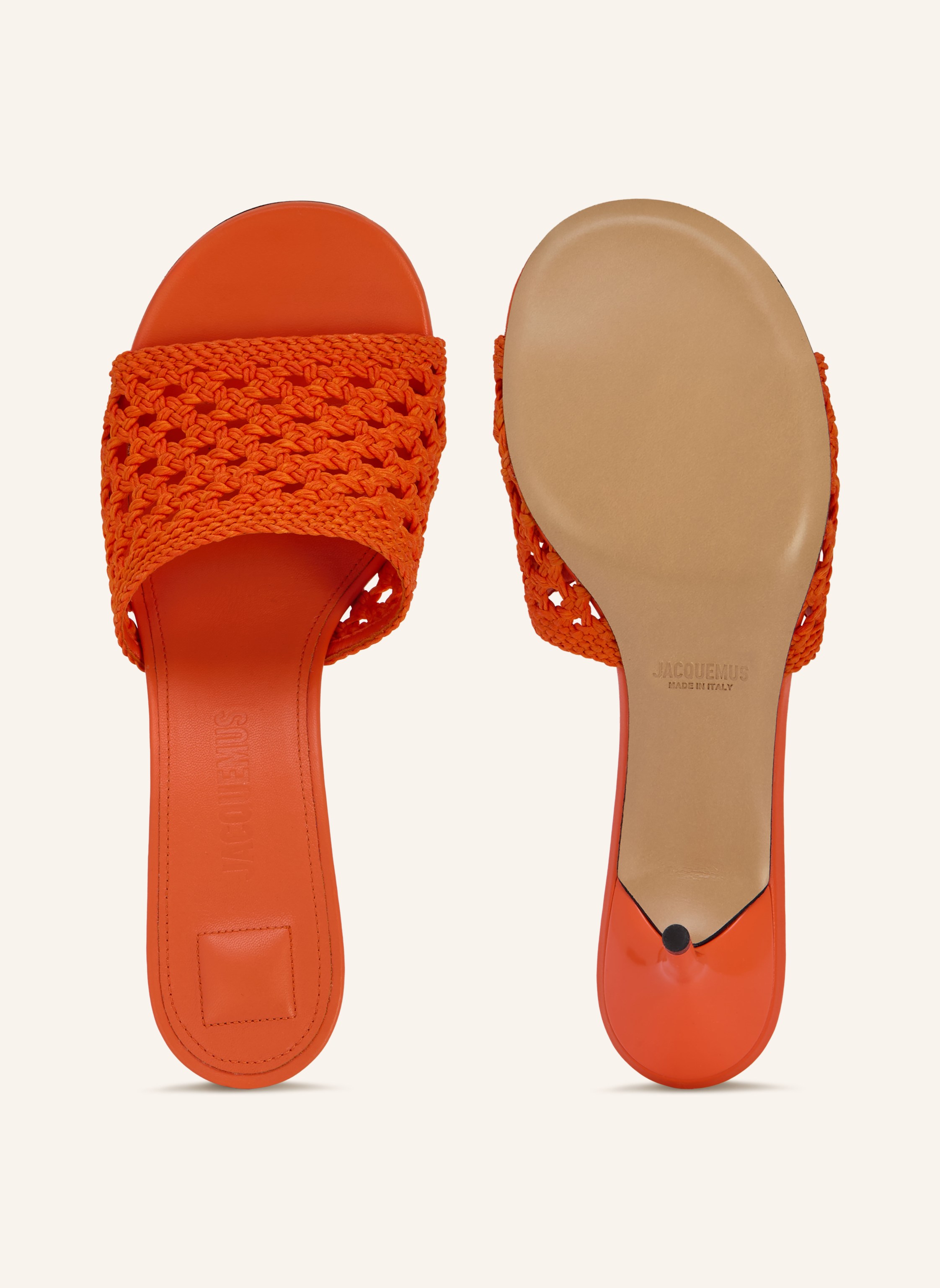 Thumbnail - Jacquemus Mules Les Mules Cubisto orange