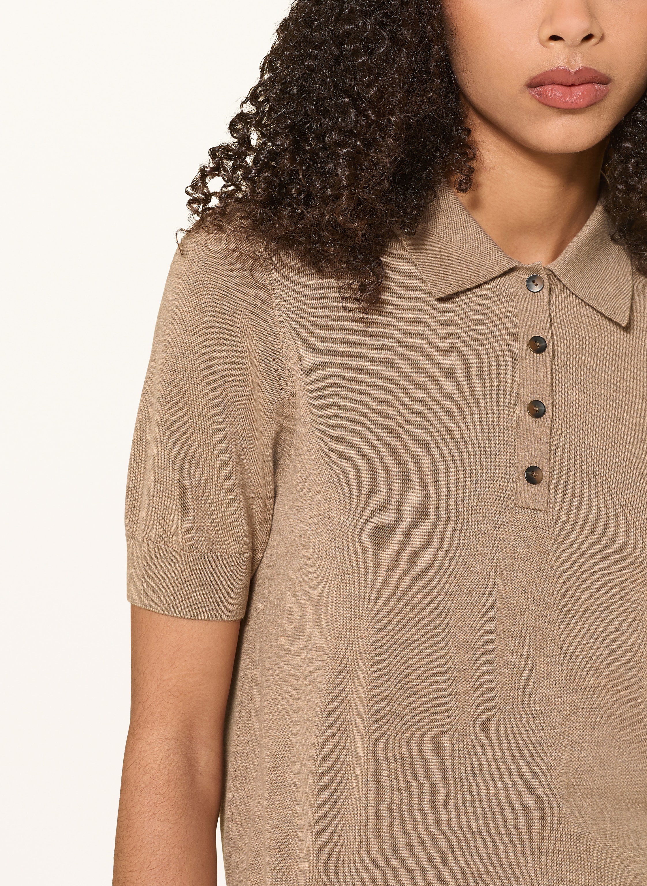 Thumbnail - Cos Strick-Poloshirt beige