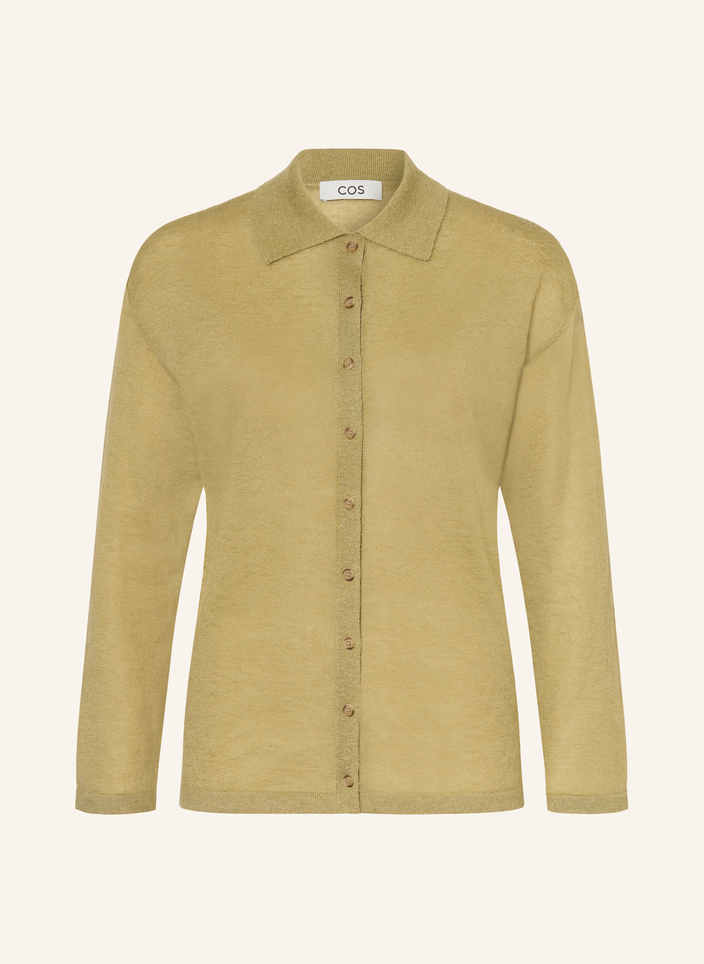 Cos Strickjacke Mit Mohair gruen
