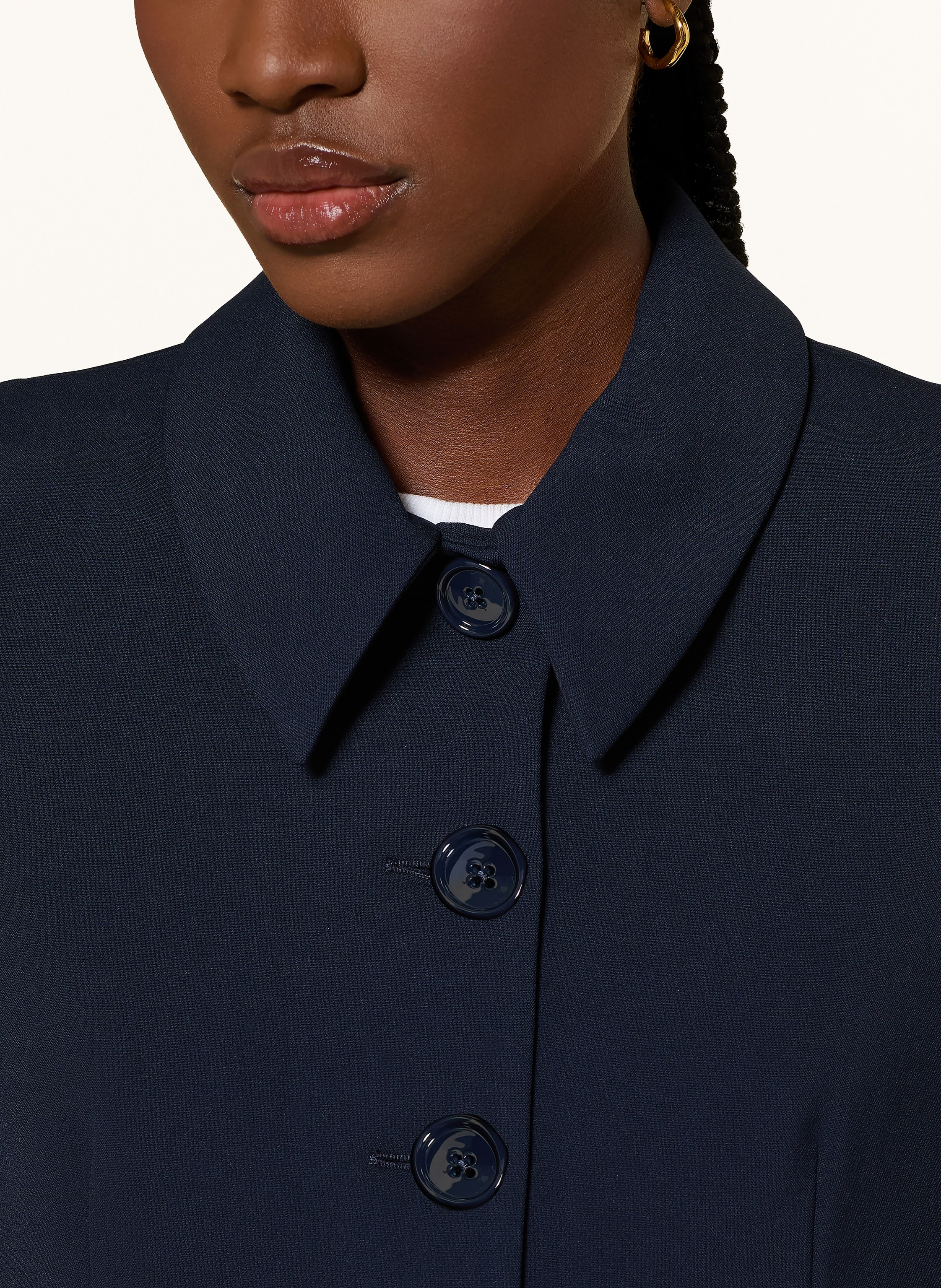 Thumbnail - Veronica Beard Kastenjacke Ismena Mit Abnehmbarer Schluppe Und 3/4-Arm blau