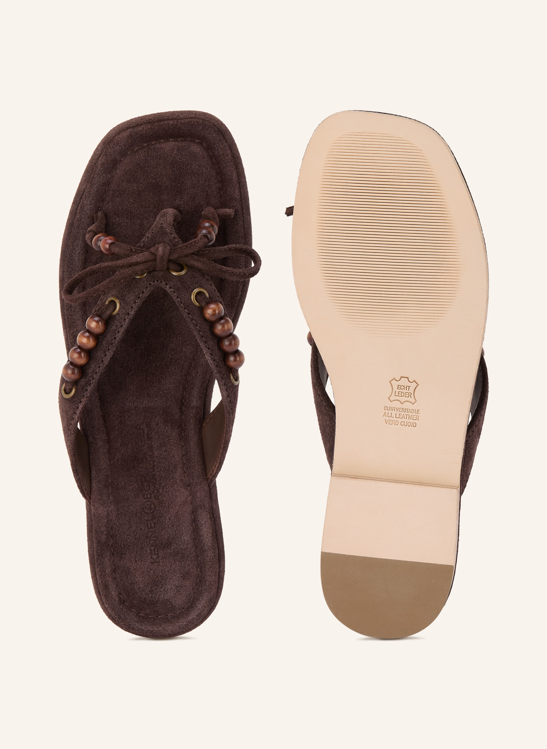 Thumbnail - Kennel & Schmenger Zehentrenner Lya Mit Schmuckperlen braun