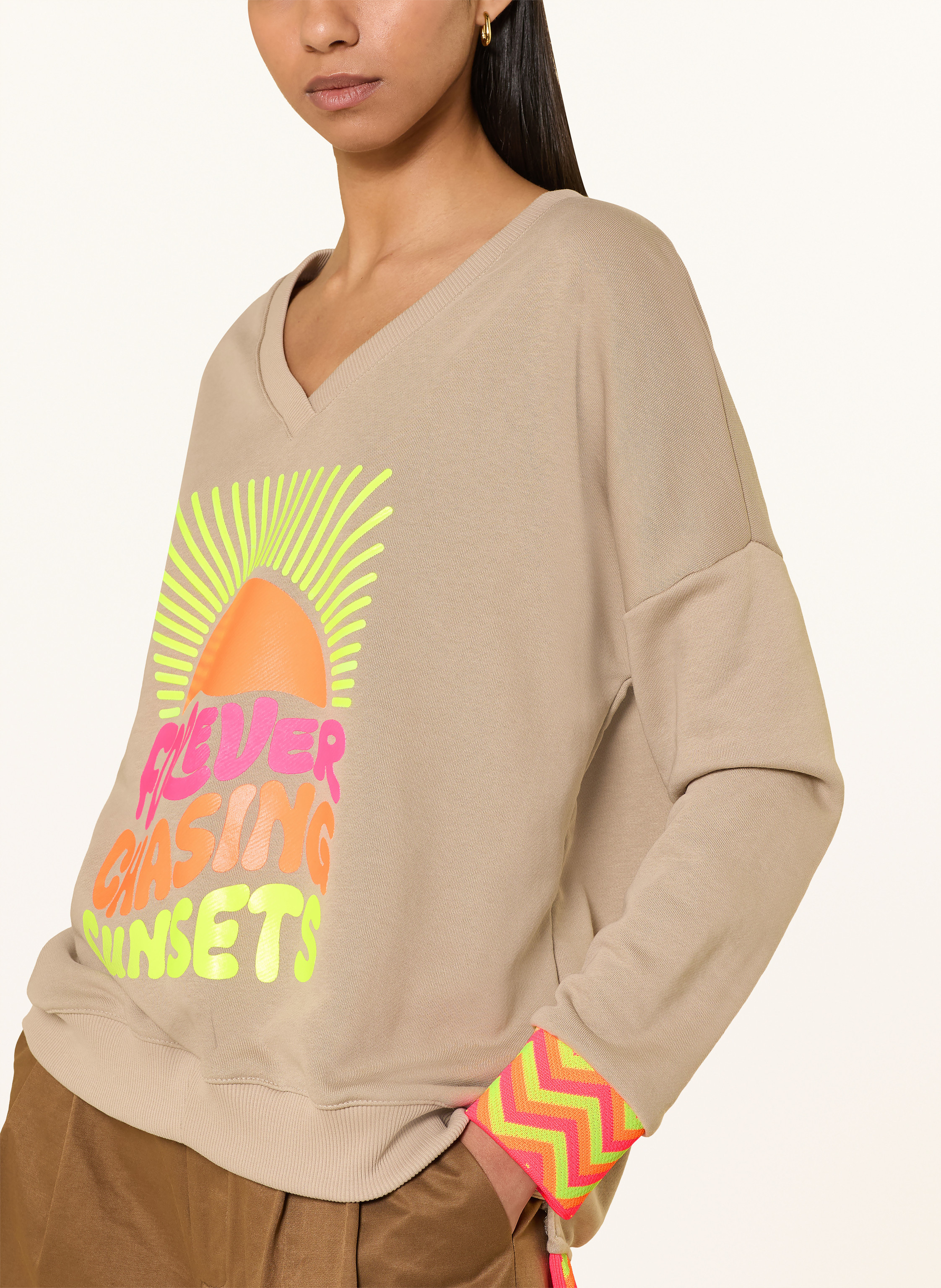 Thumbnail - Miss Goodlife Oversized-Sweatshirt beige