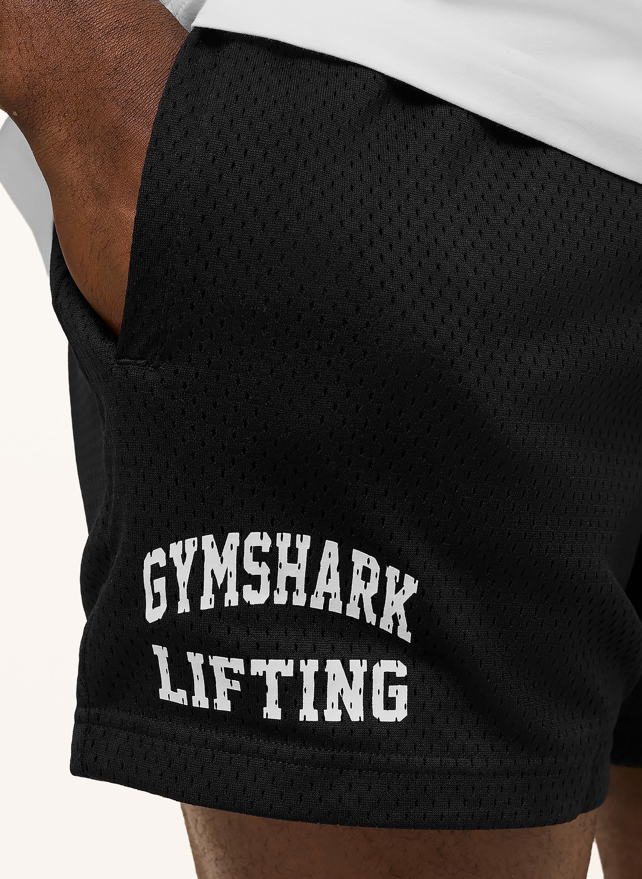 Thumbnail - Gymshark Trainingsshorts Lifting Mesh 5" schwarz