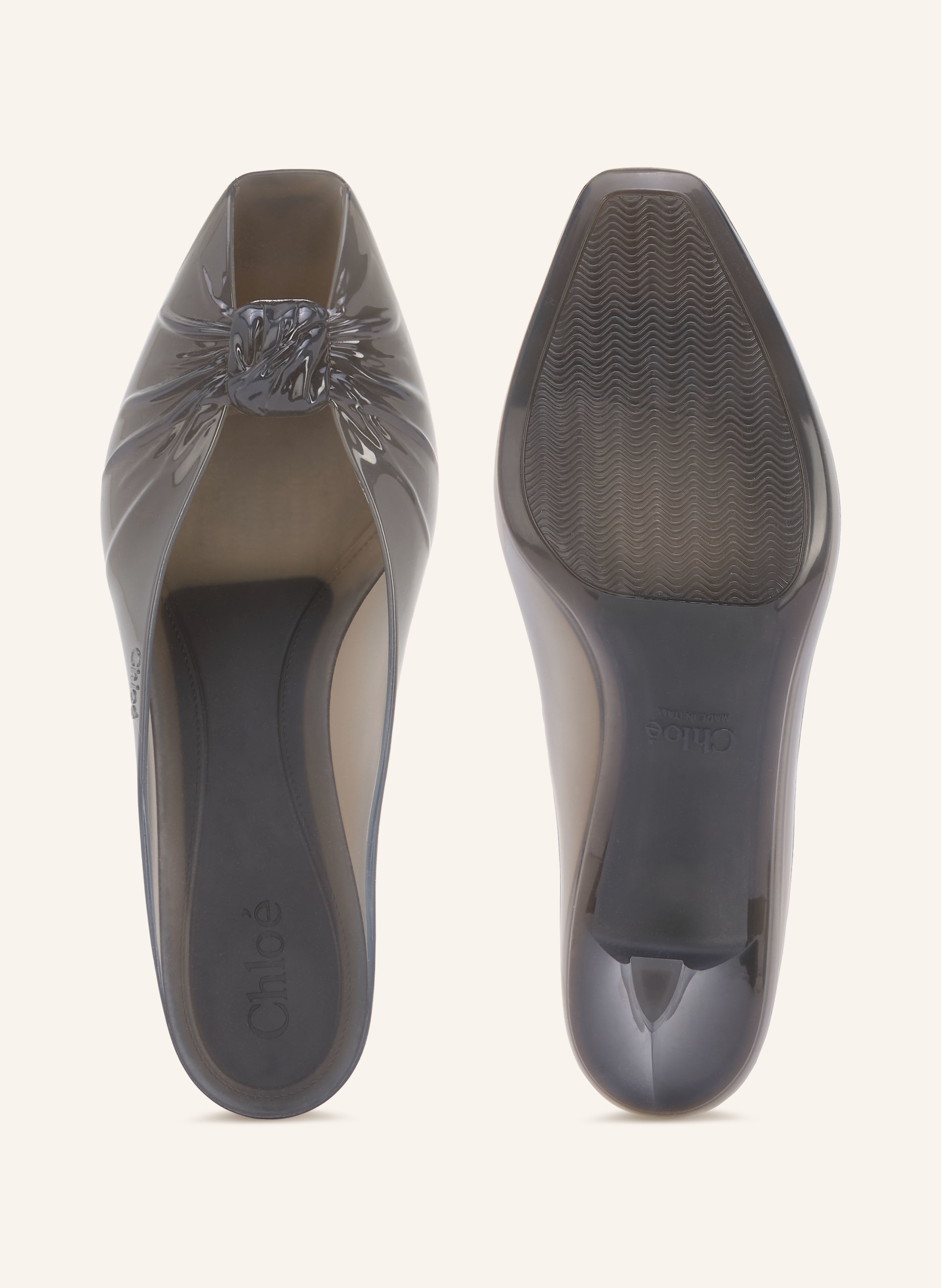 Thumbnail - Chloé Mules Jelly grau