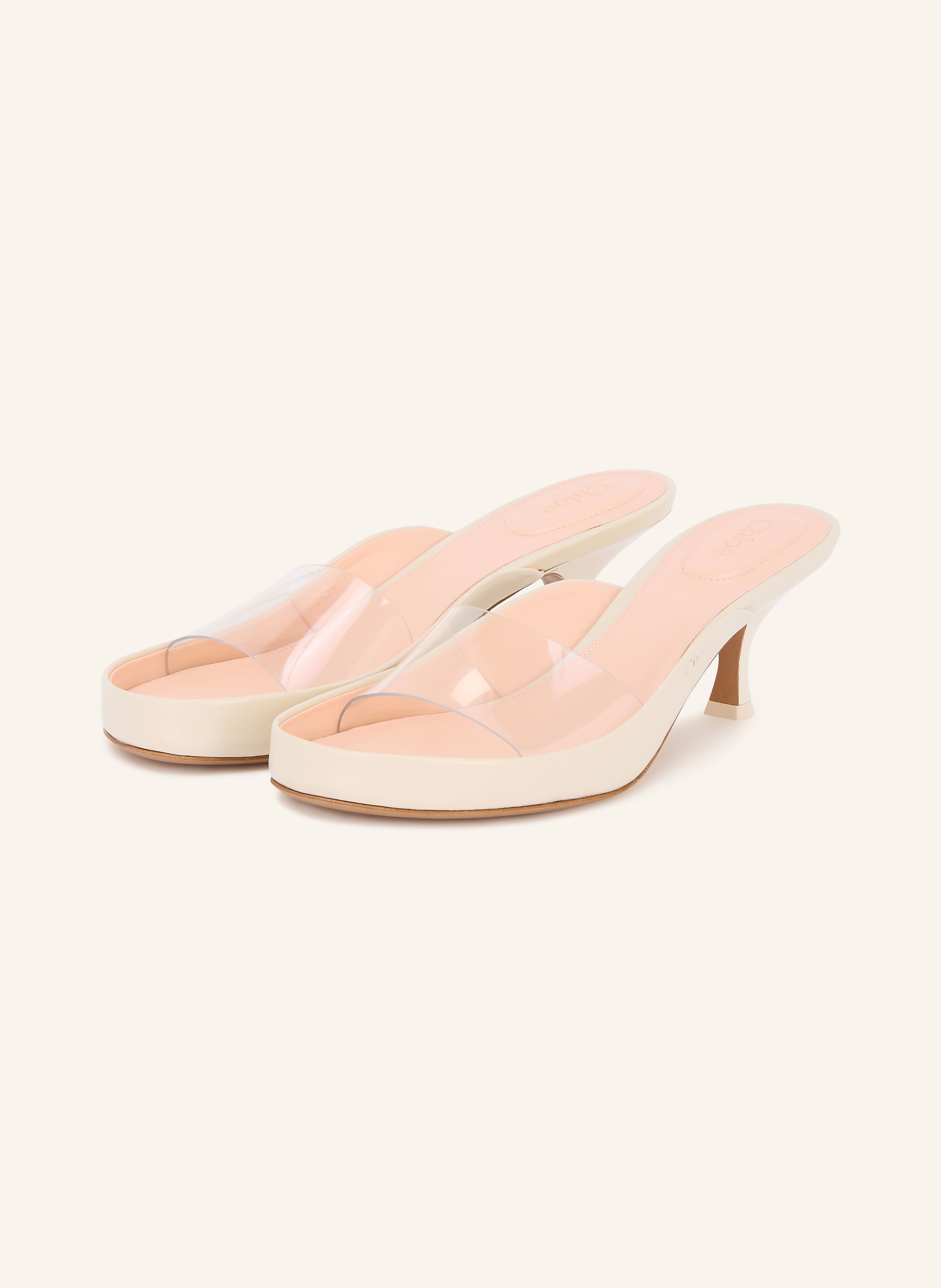 Chloé Mules JUNIE in 22o soft ivory
