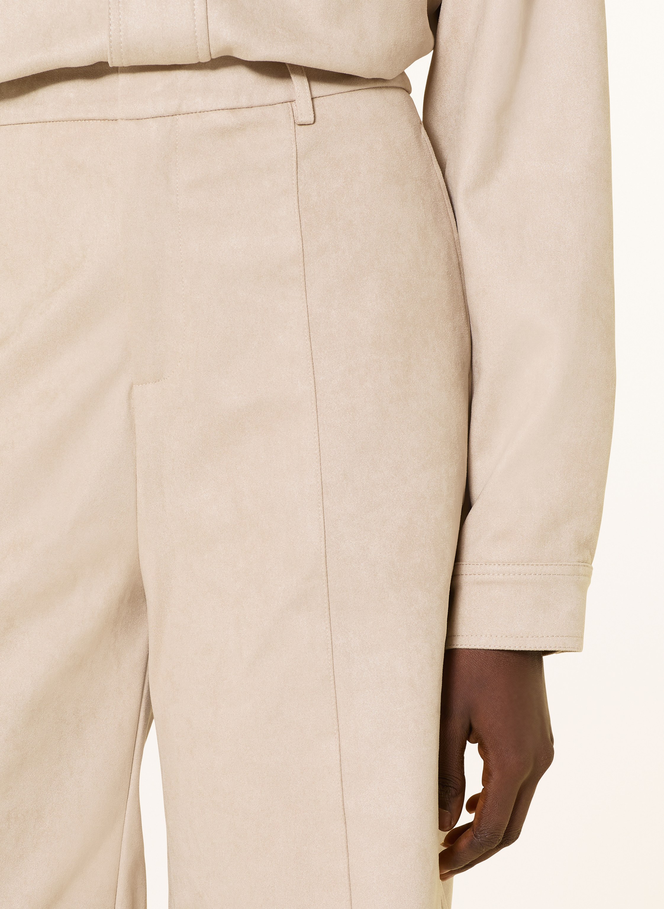 Thumbnail - Grace & Mila Bermudas Vacanza In Lederoptik beige