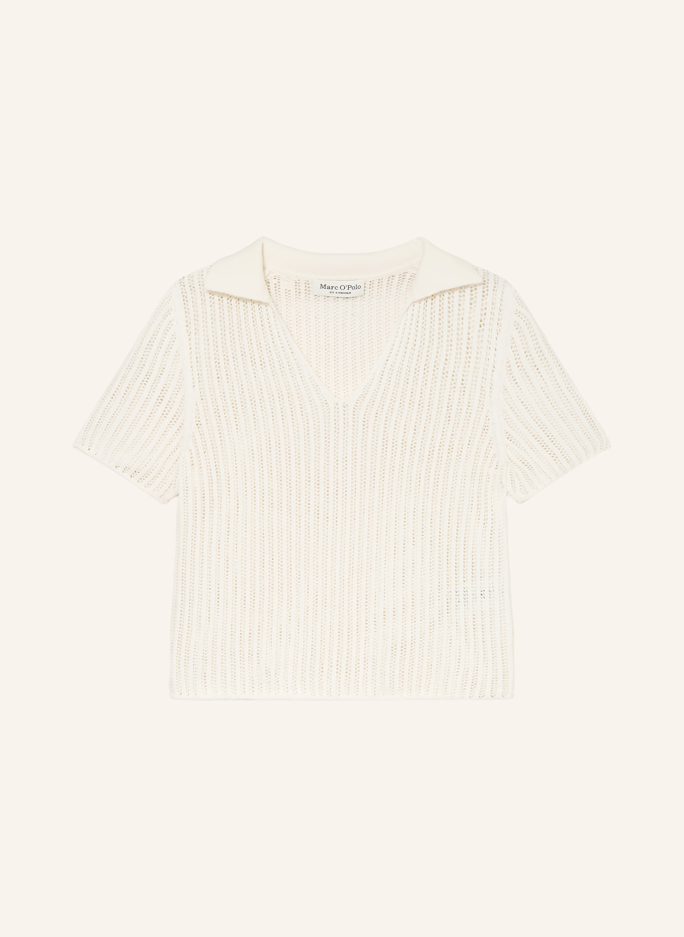 Marc O'polo Strick-Poloshirt weiss