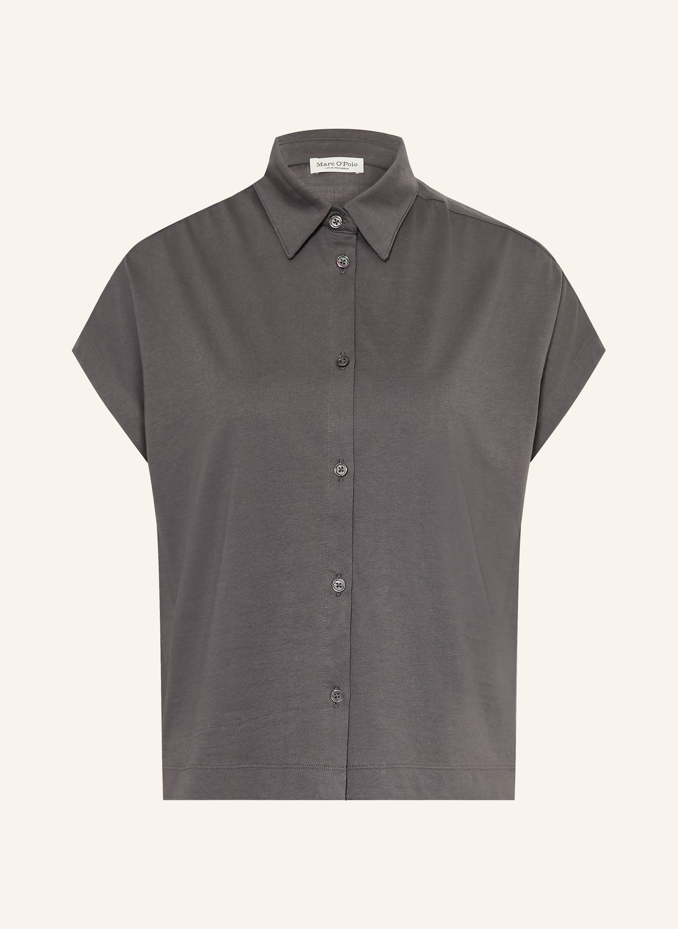 Marc O'polo Hemdbluse Im Materialmix grau
