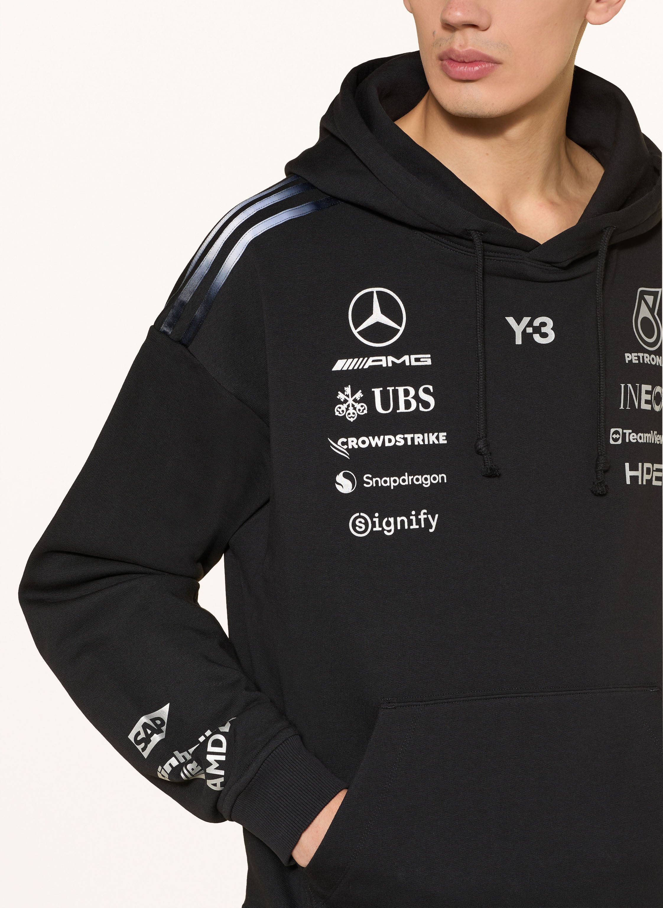 Thumbnail - Y-3 Hoodie Mercedes - Amg Petronas Formula One Team schwarz