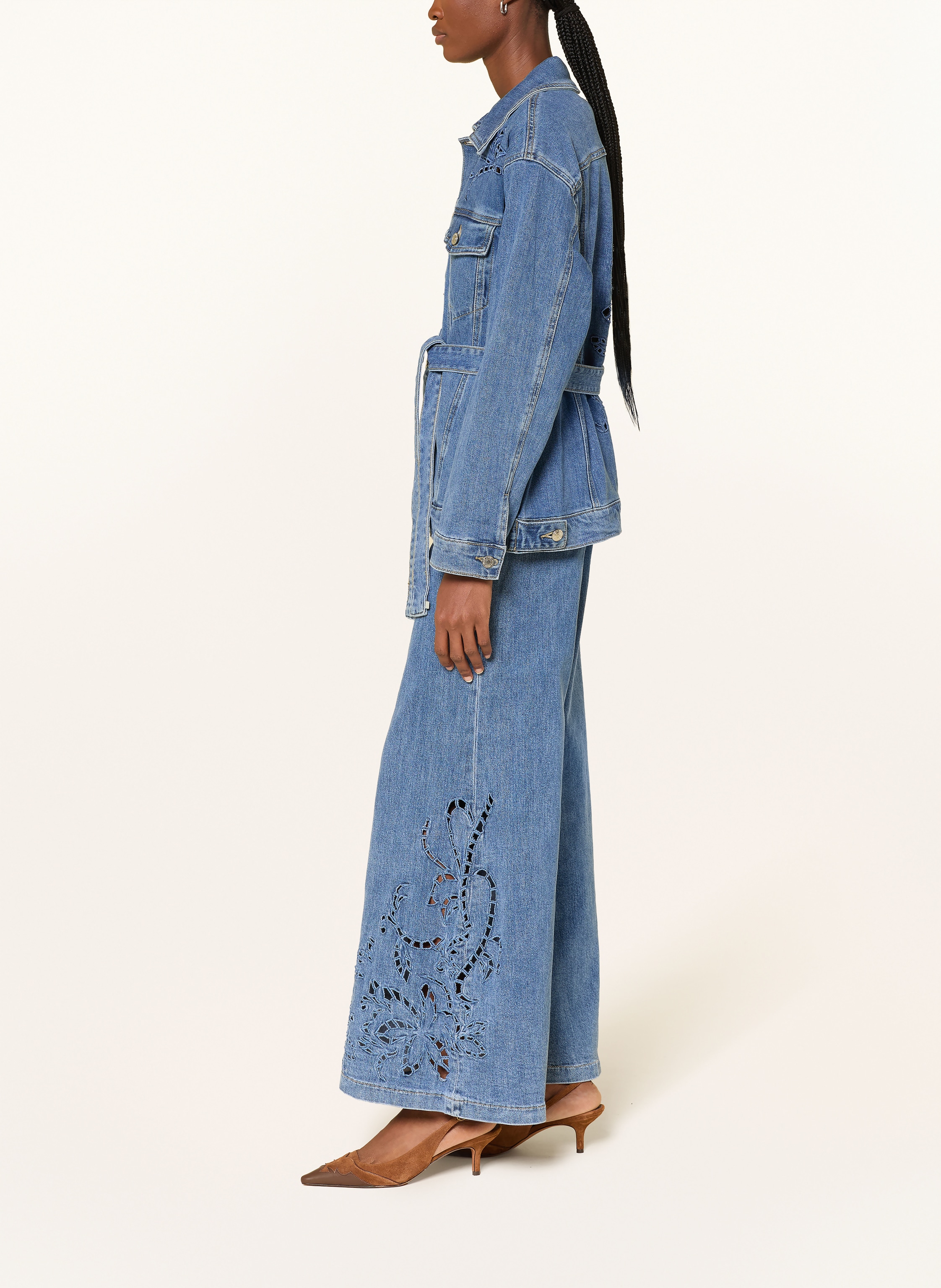 Thumbnail - Miss Goodlife Flared Jeans blau