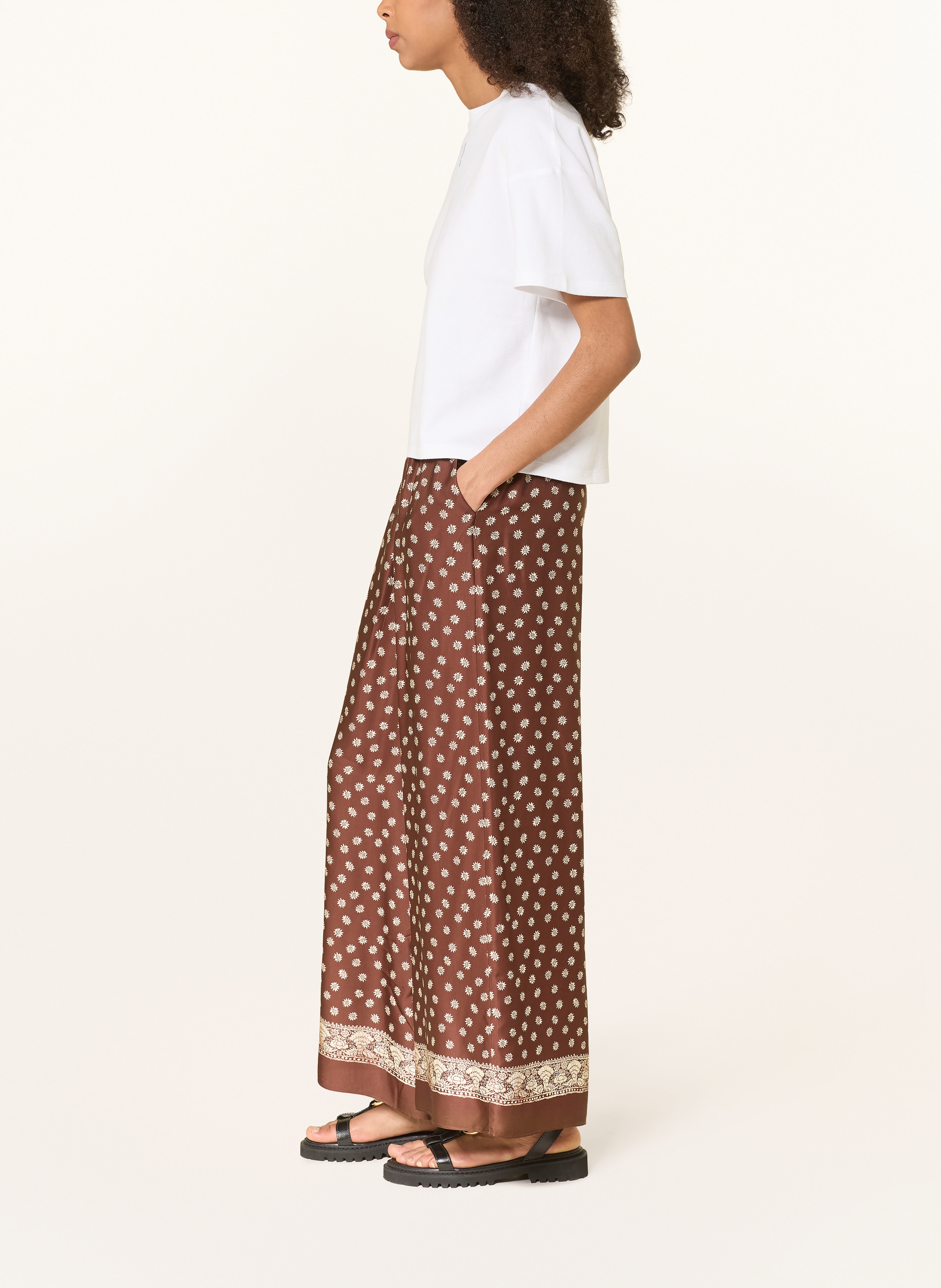 Thumbnail - Claudie Pierlot Marlenehose Aus Satin braun