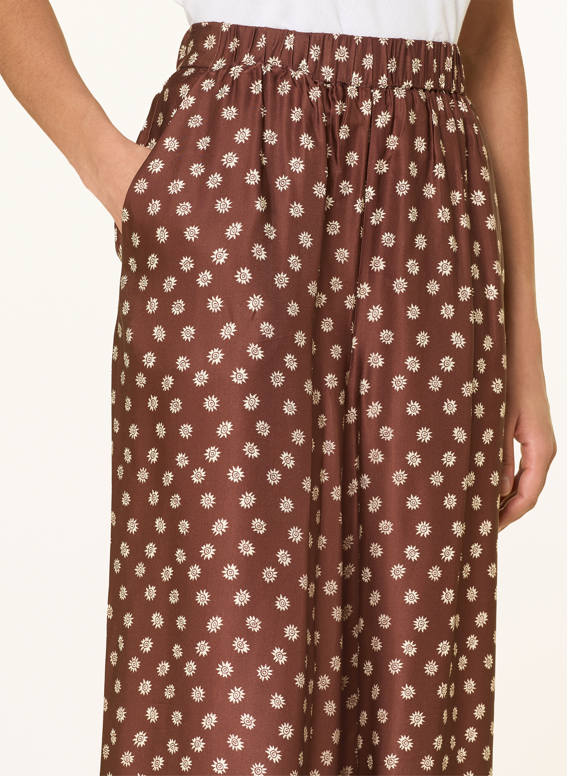 Thumbnail - Claudie Pierlot Marlenehose Aus Satin braun