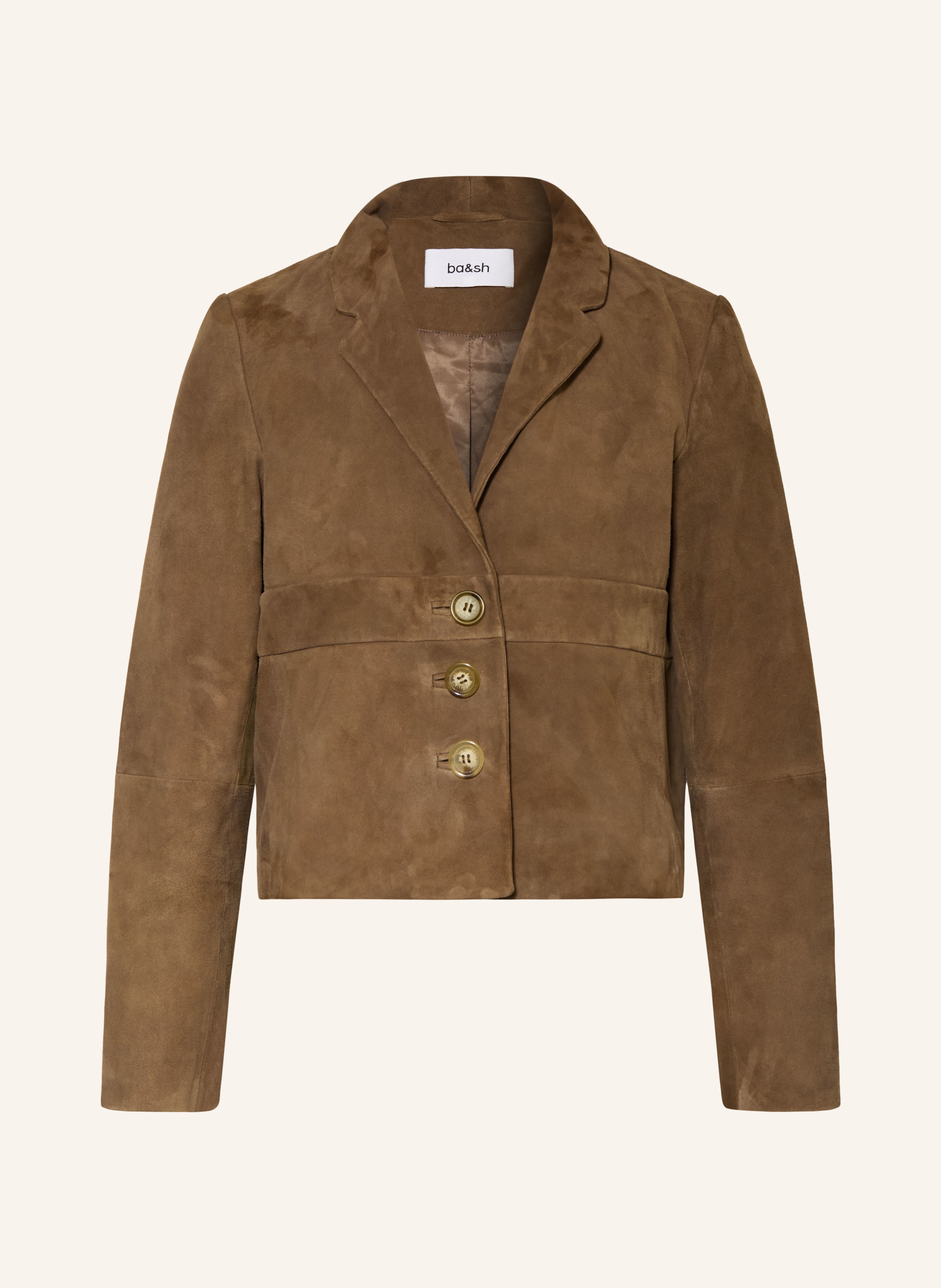 Ba&Sh Lederjacke Morfeo gruen