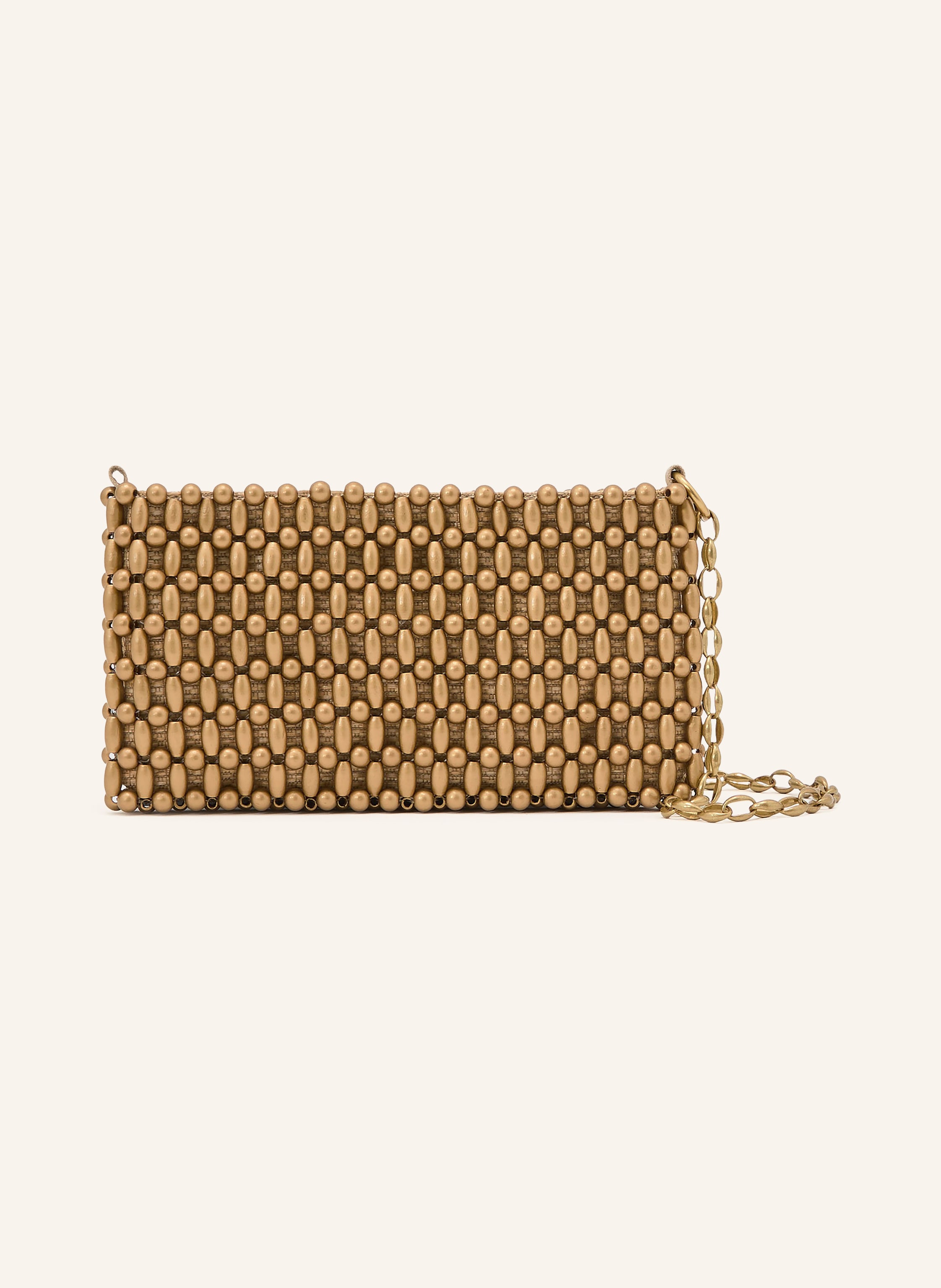 Reiss Schultertasche Beatrix Mit Schmuckperlen gold