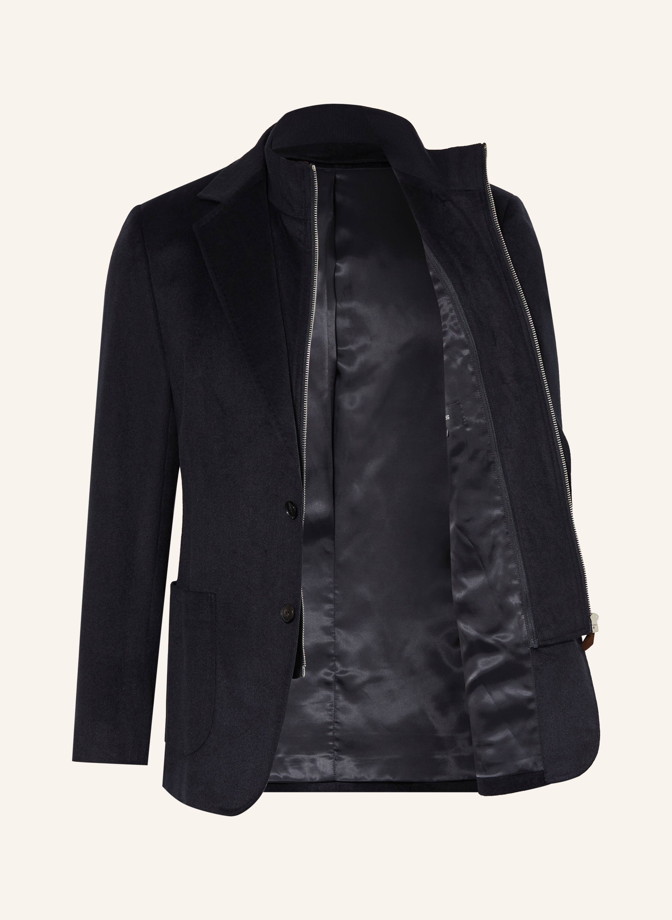 Thumbnail - Reiss Sakko Patch Tailored Fit Mit Herausnehmbarer Blende blau