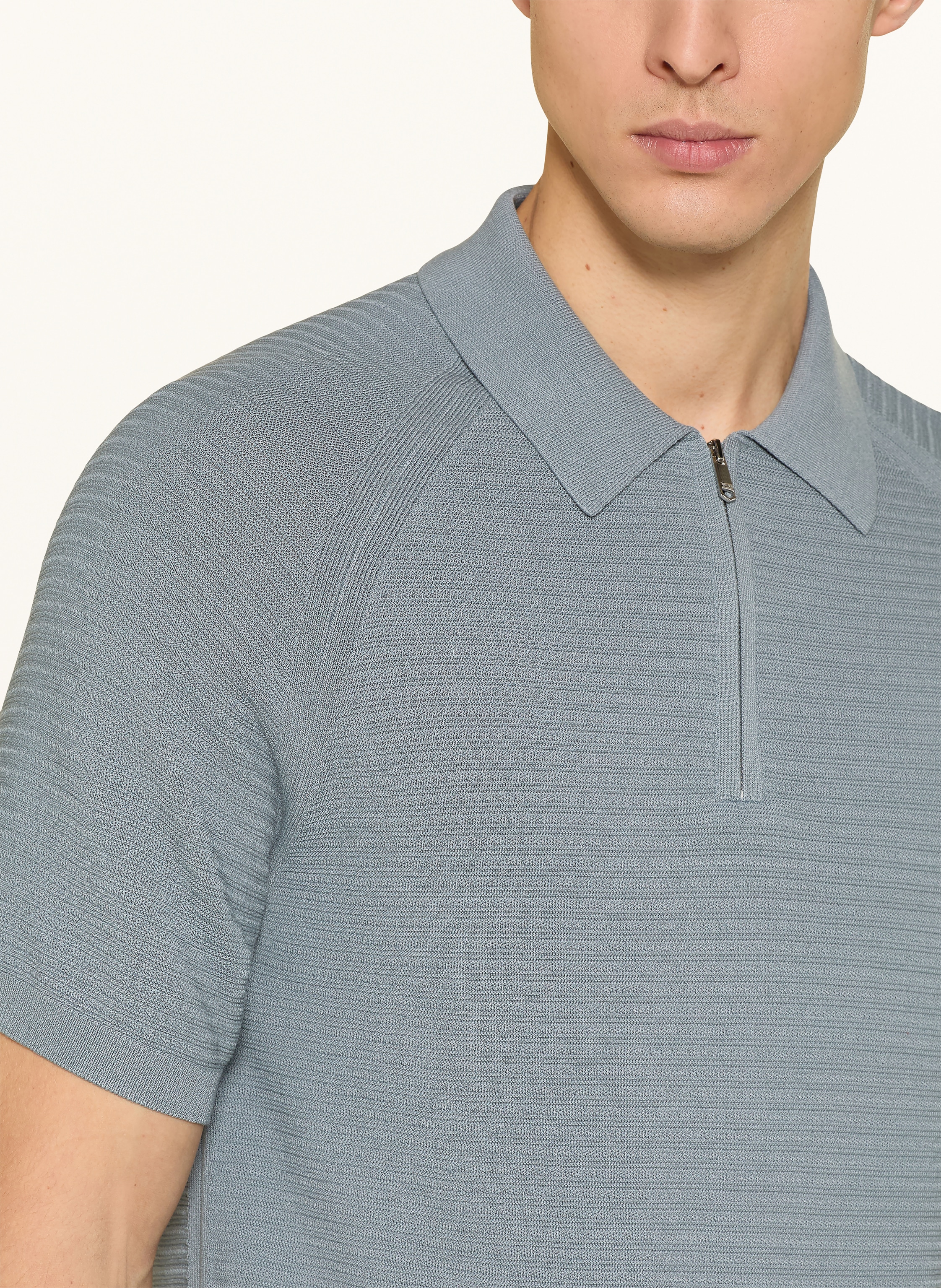Thumbnail - Reiss Strick-Poloshirt Estate blau