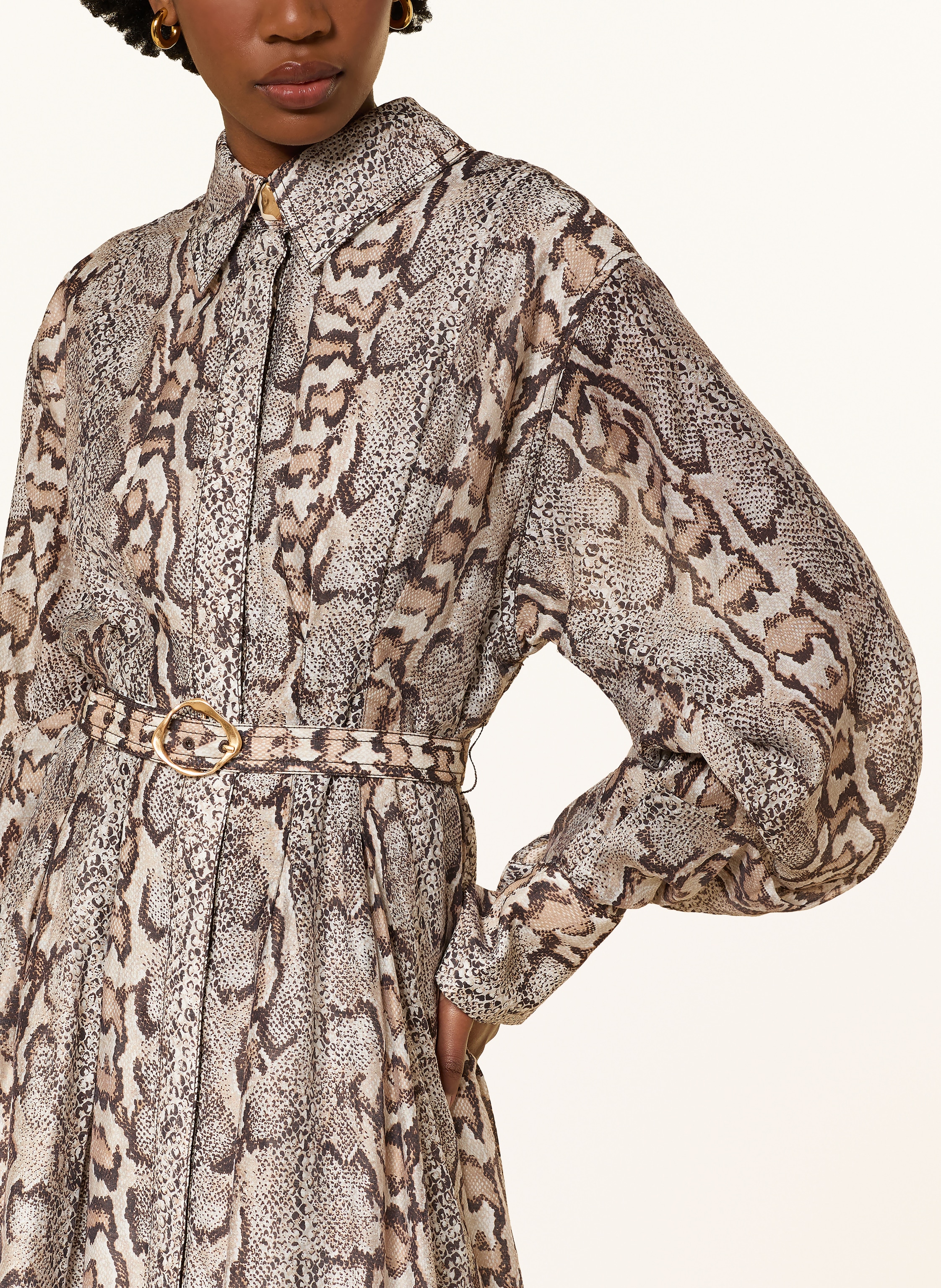 Thumbnail - Aje. Hemdblusenkleid Murphie beige