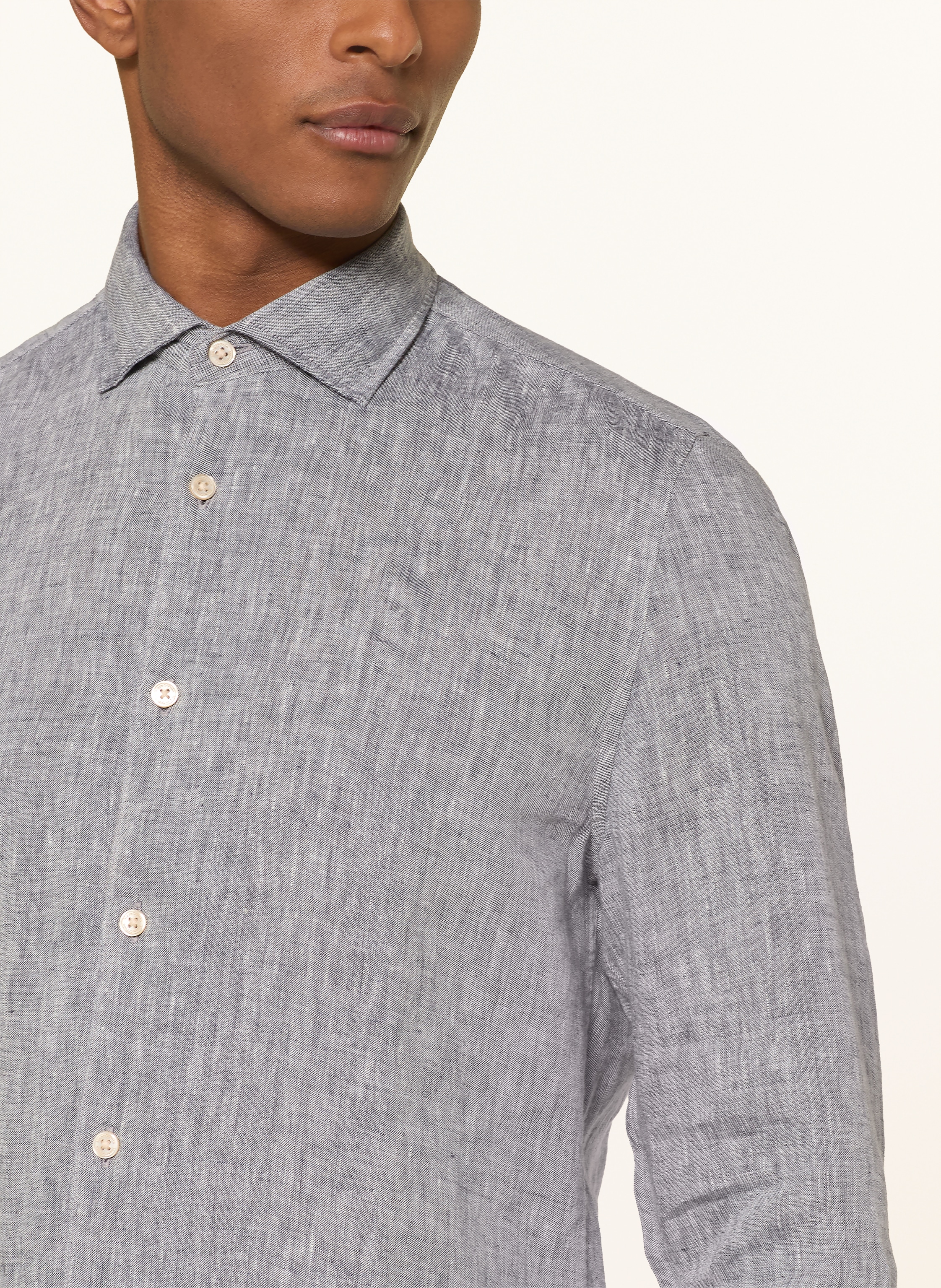 Thumbnail - Marc O'polo Leinenhemd Slim Fit blau