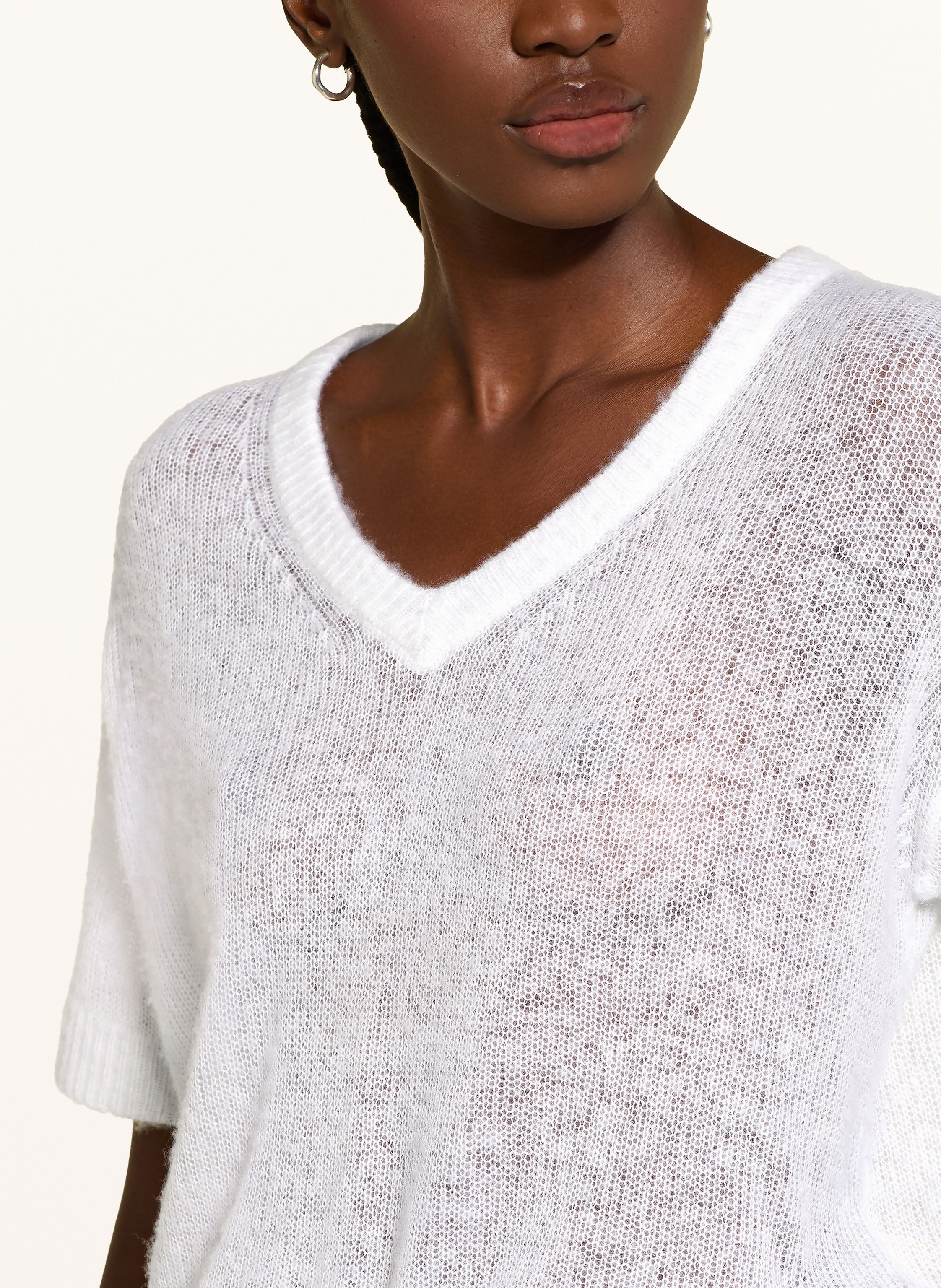 Thumbnail - American Vintage Strickshirt Bodyrow weiss