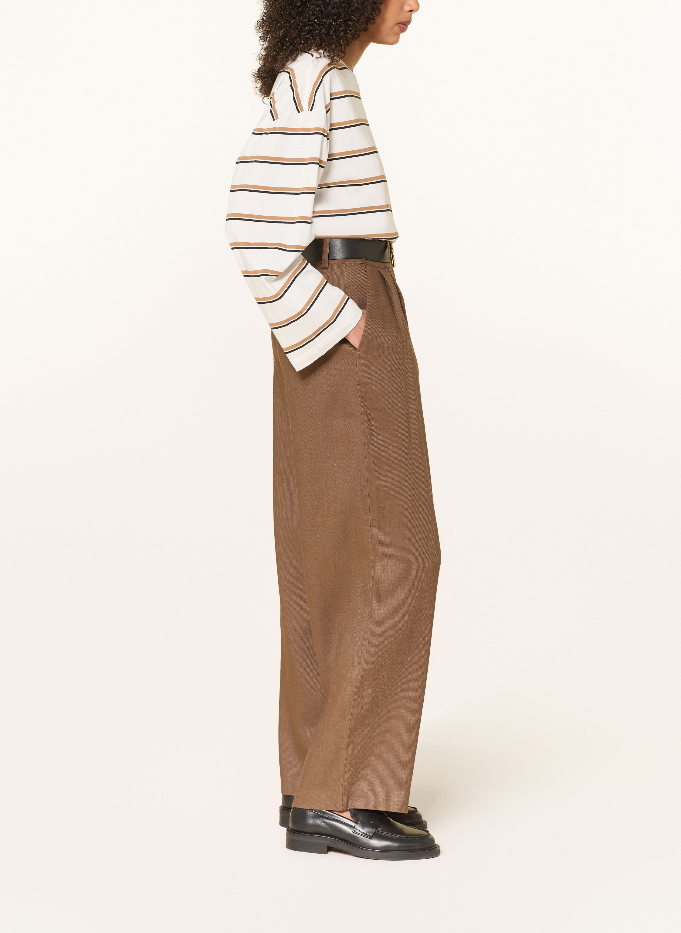 Thumbnail - Arket Marlenehose Mit Leinen braun