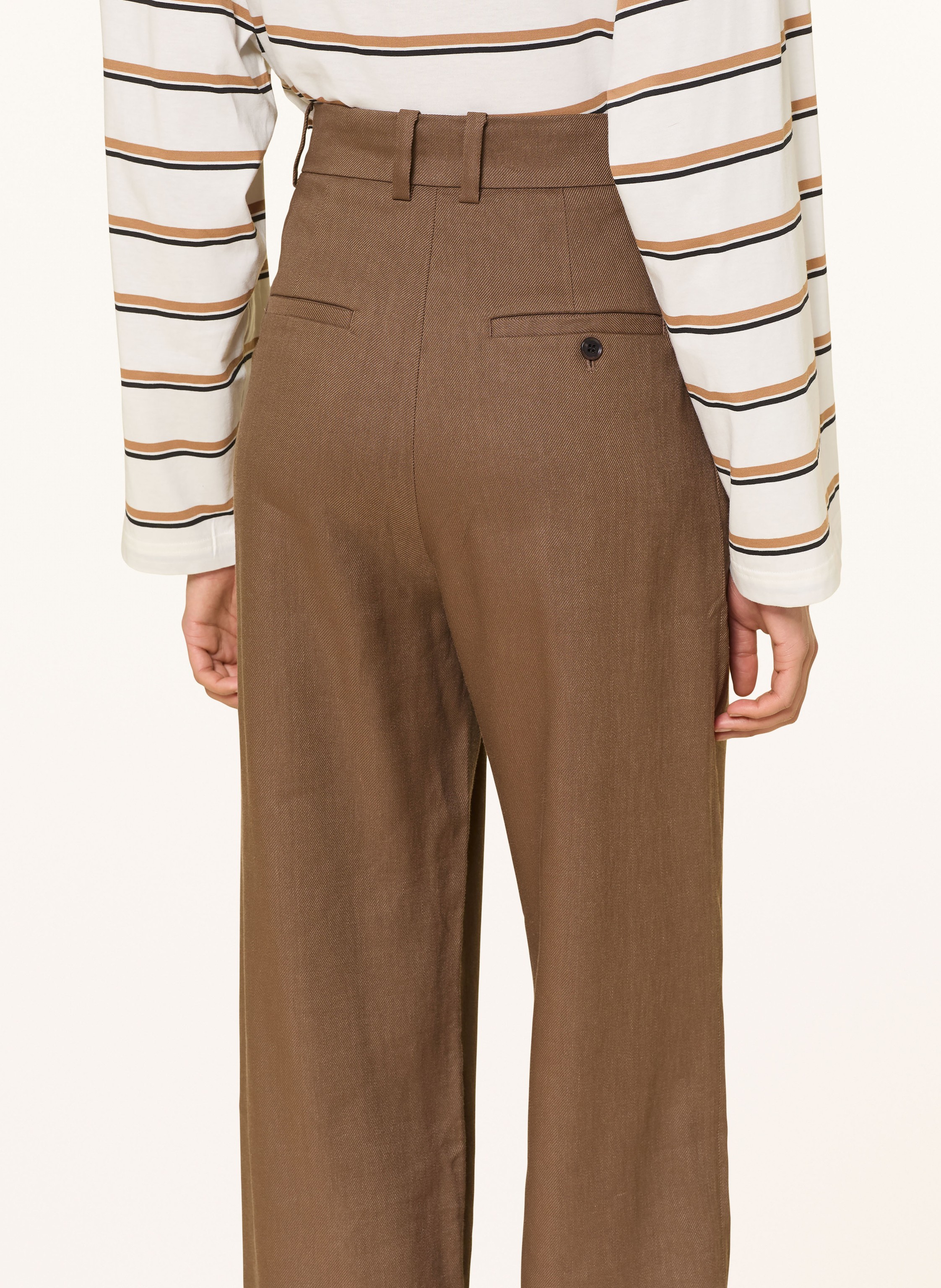 Thumbnail - Arket Marlenehose Mit Leinen braun