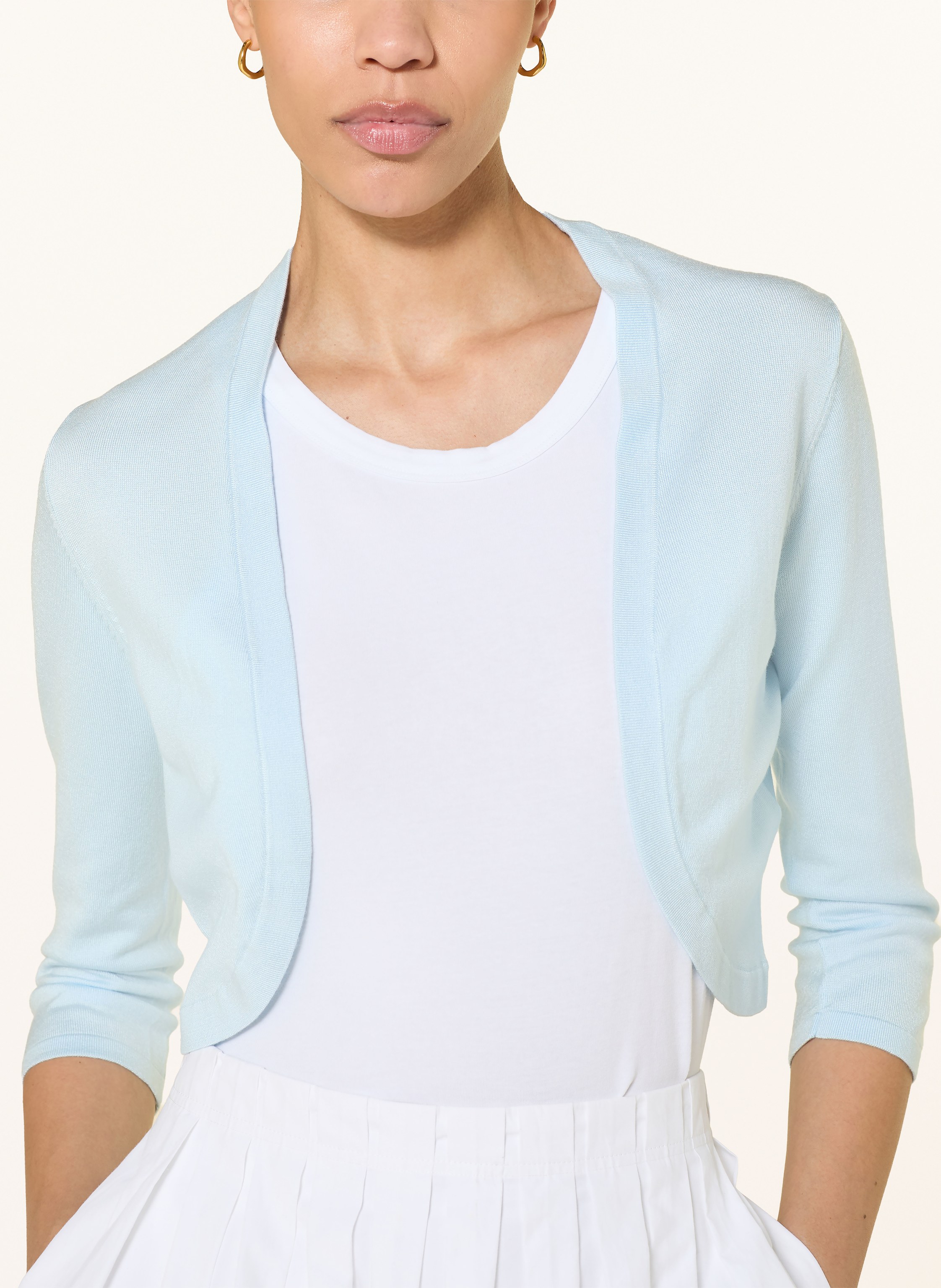 Thumbnail - Hobbs Strick-Bolero Carrie Mit 3/4-Arm blau