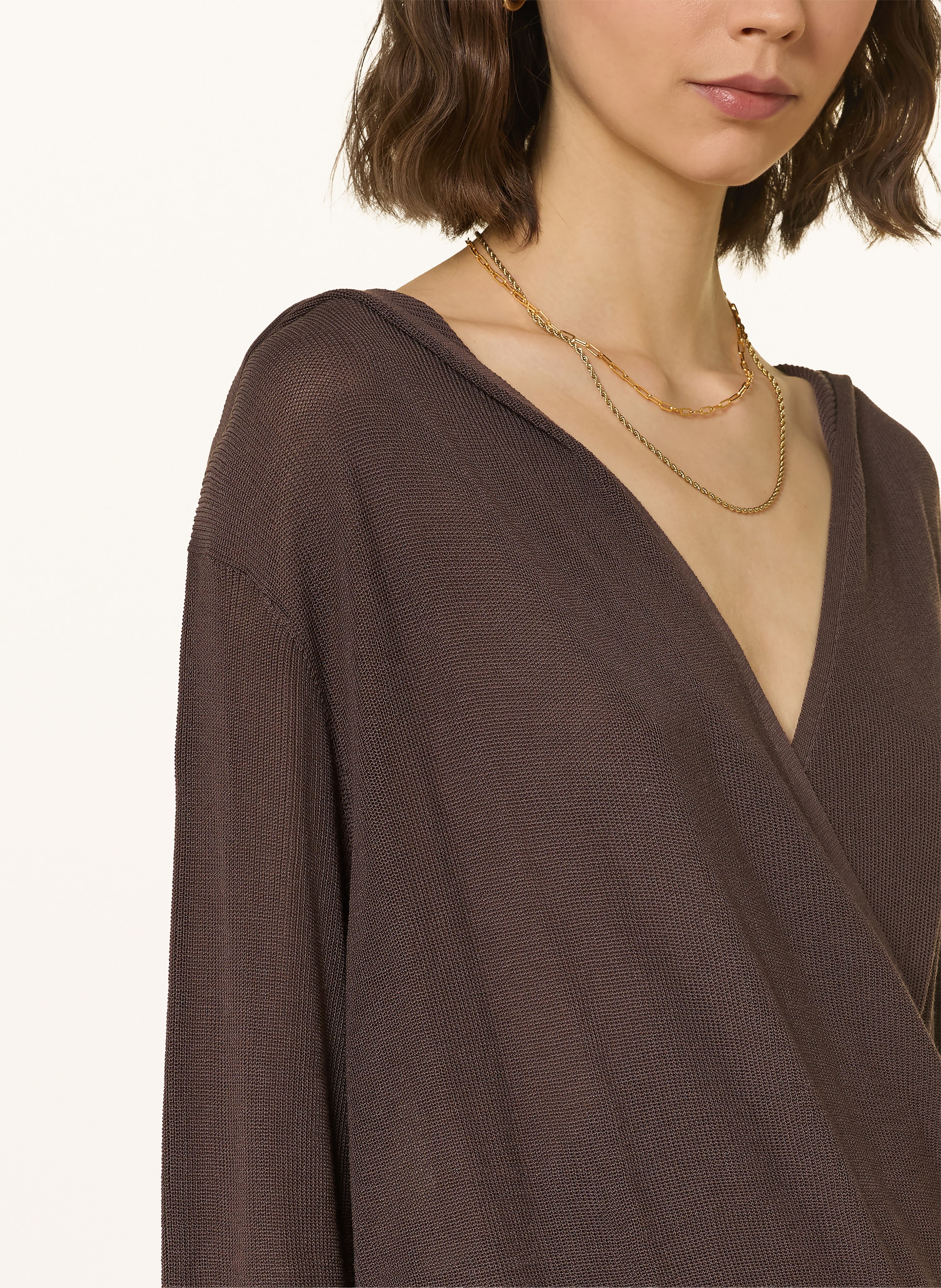 Thumbnail - Ba&Sh Strick-Hoodie Beline braun