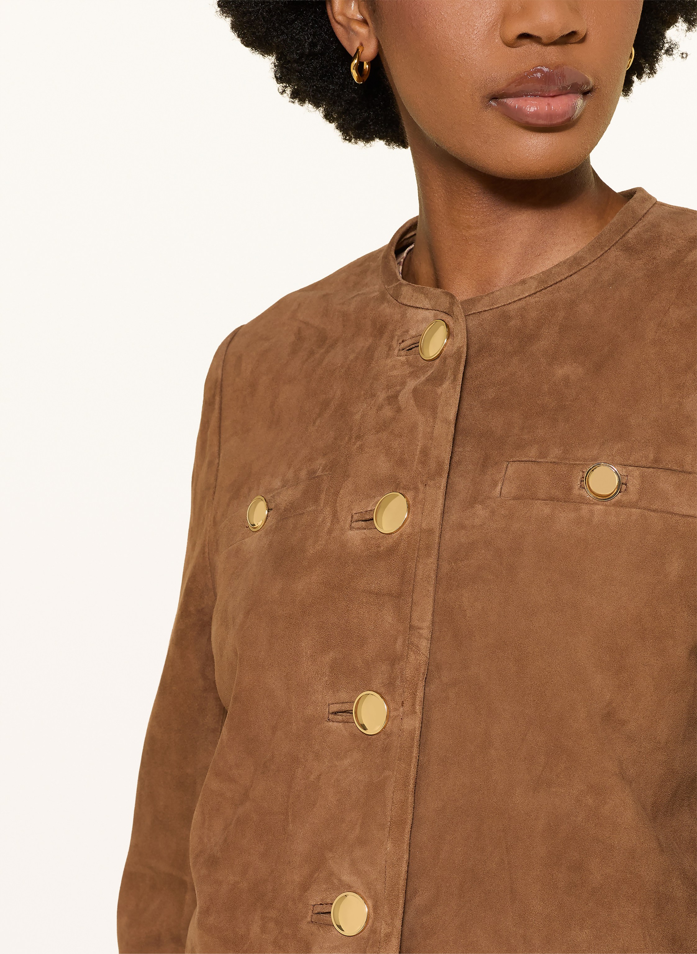 Thumbnail - Ba&Sh Lederjacke Mella braun