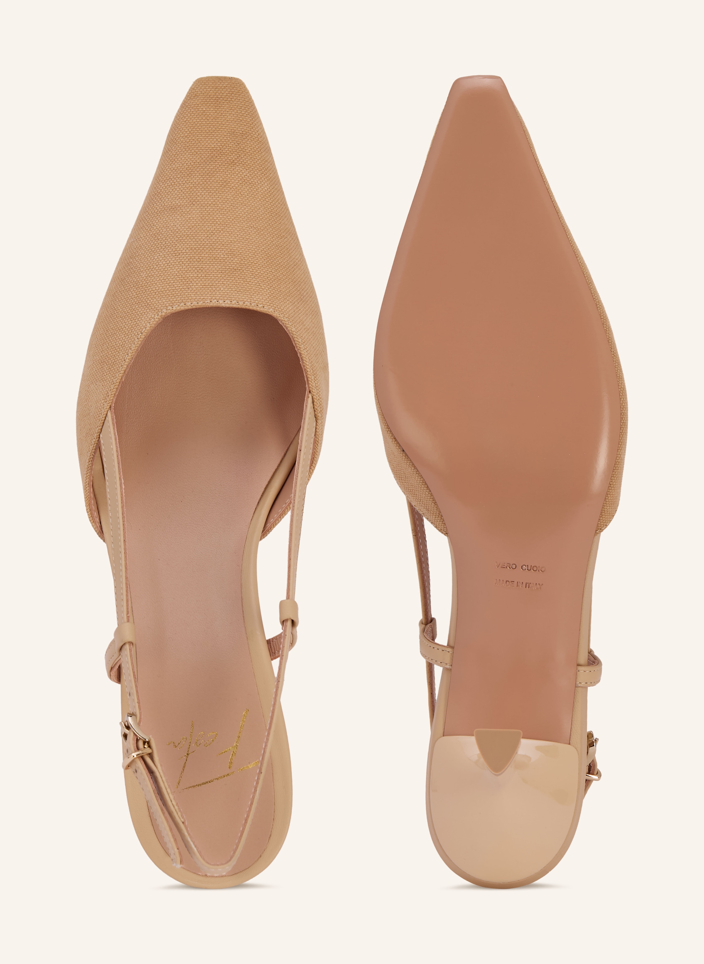 Thumbnail - Festa Slingpumps Ingrid beige