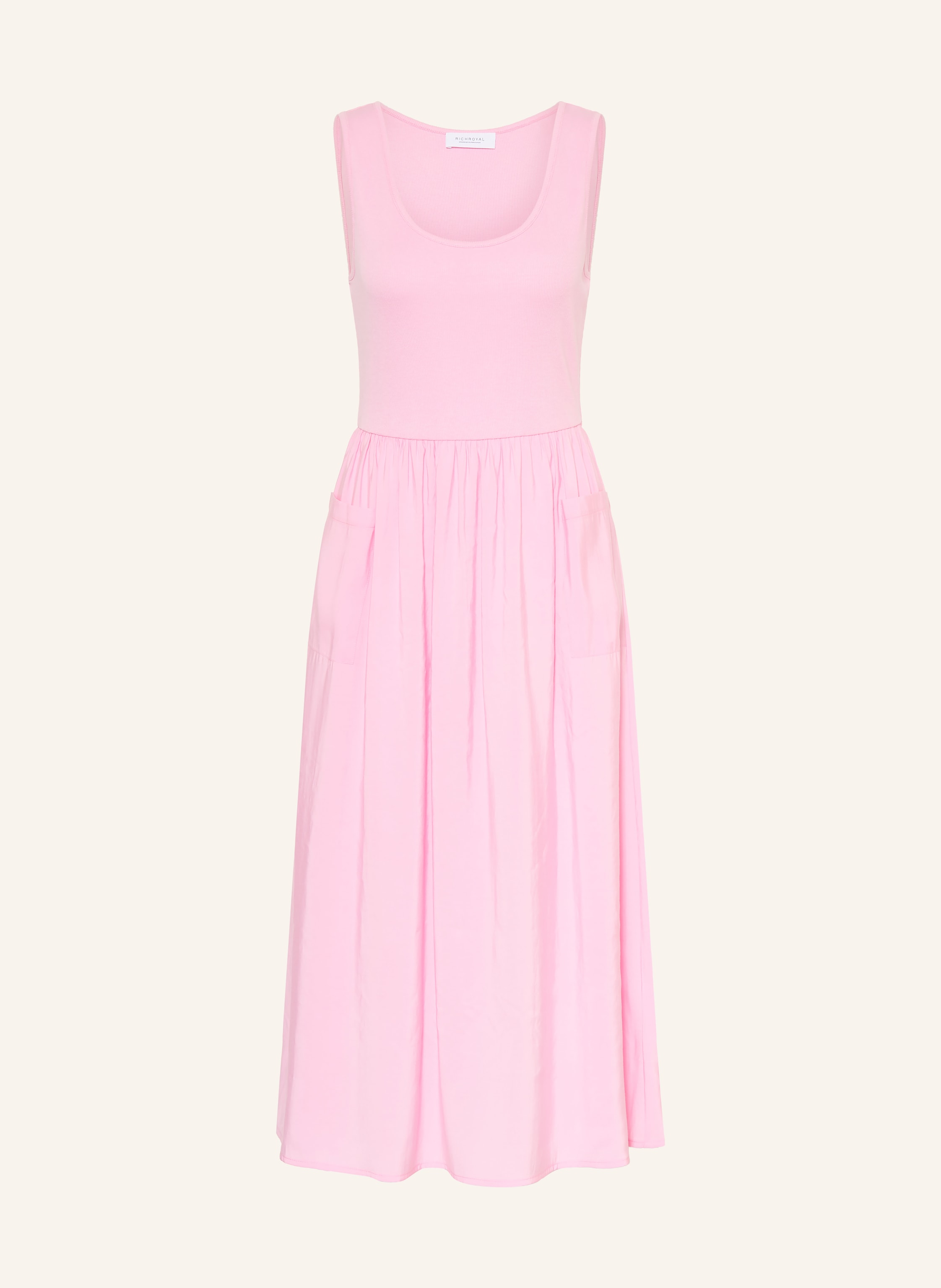 Rich & Royal Kleid Im Materialmix pink