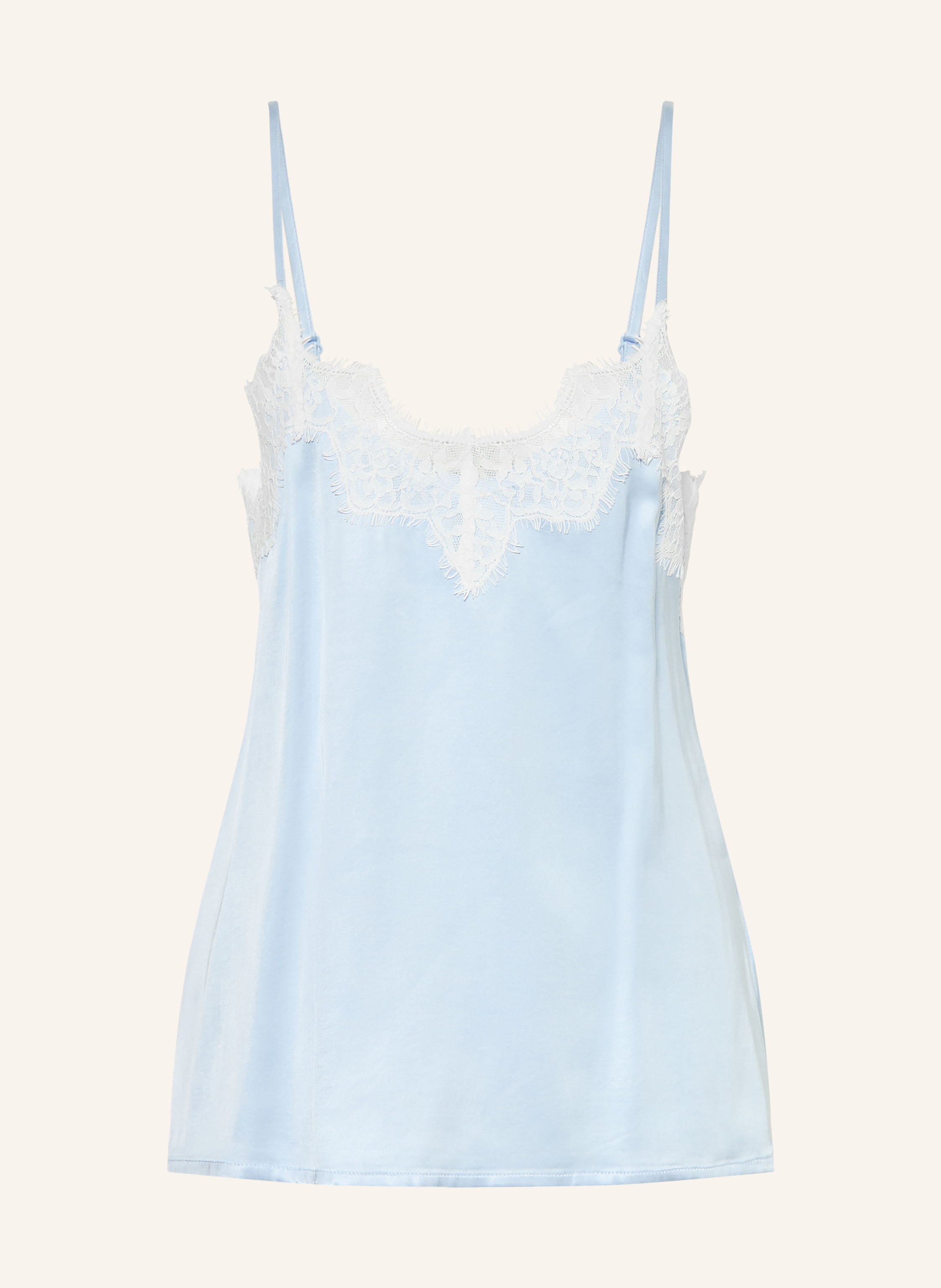 Rich & Royal Satintop Mit Spitze blau
