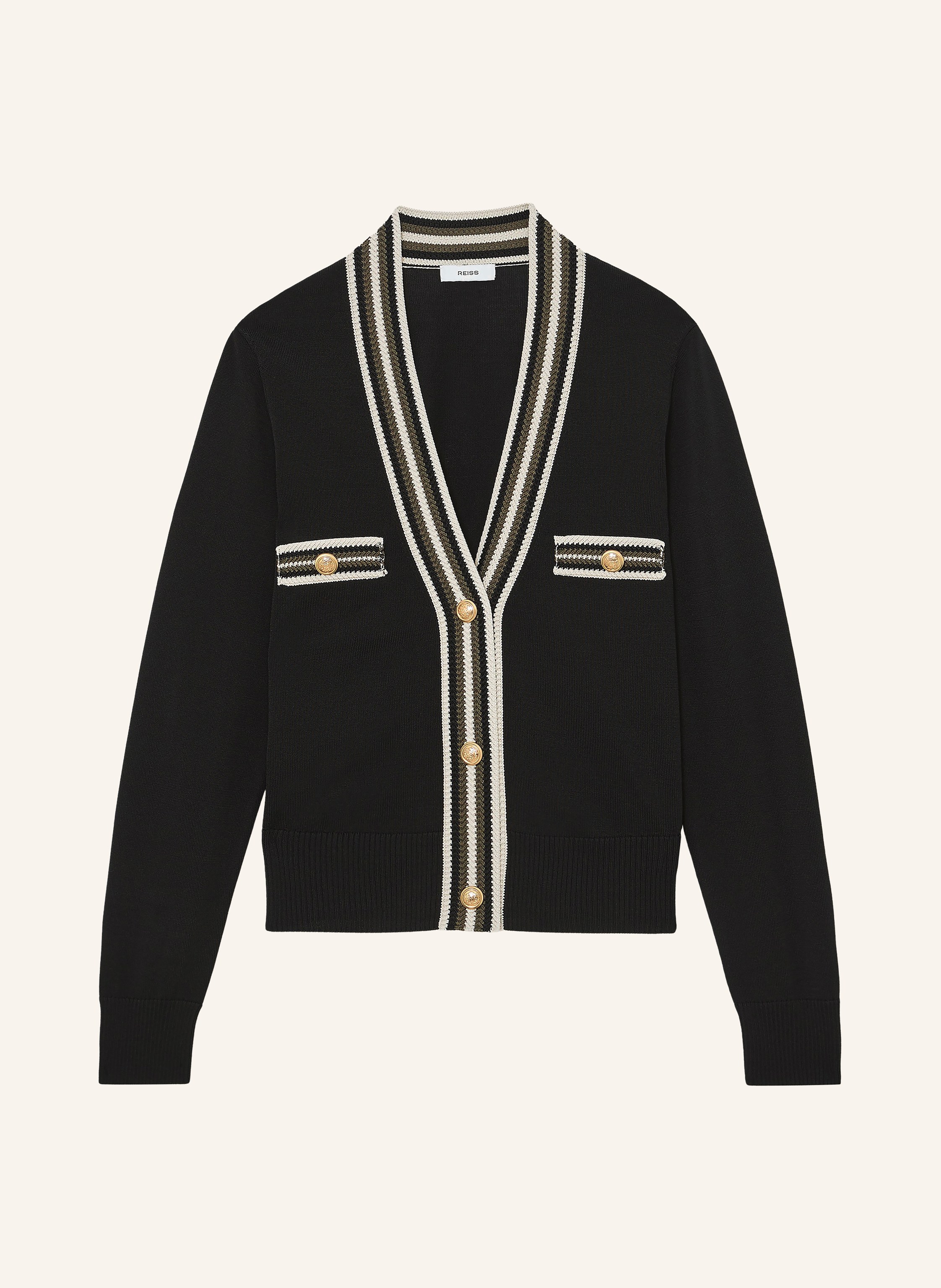Reiss Strickjacke Danni gruen