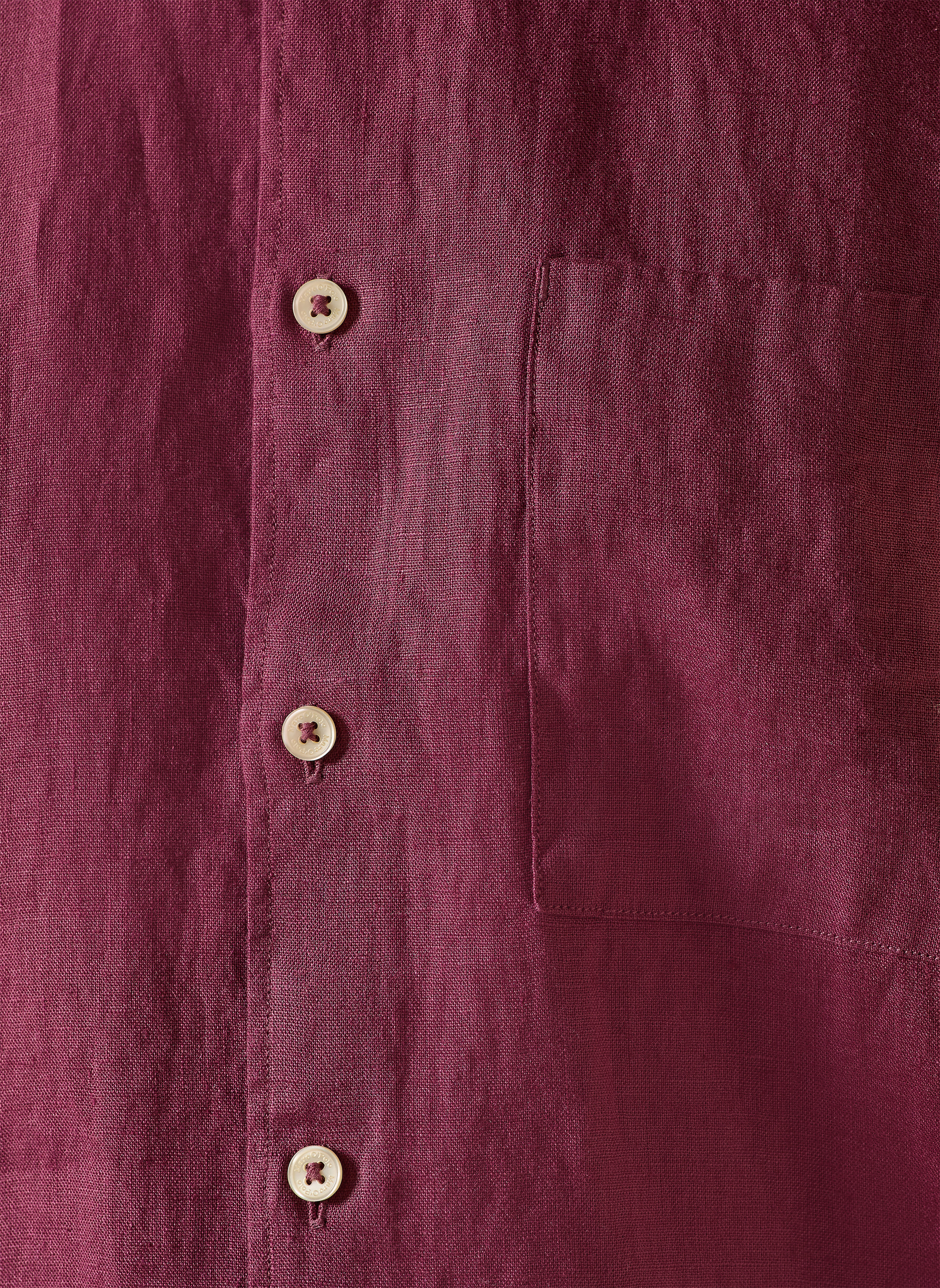 Thumbnail - Marc O'polo Kurzarm-Hemd Regular Fit Aus Leinen rot