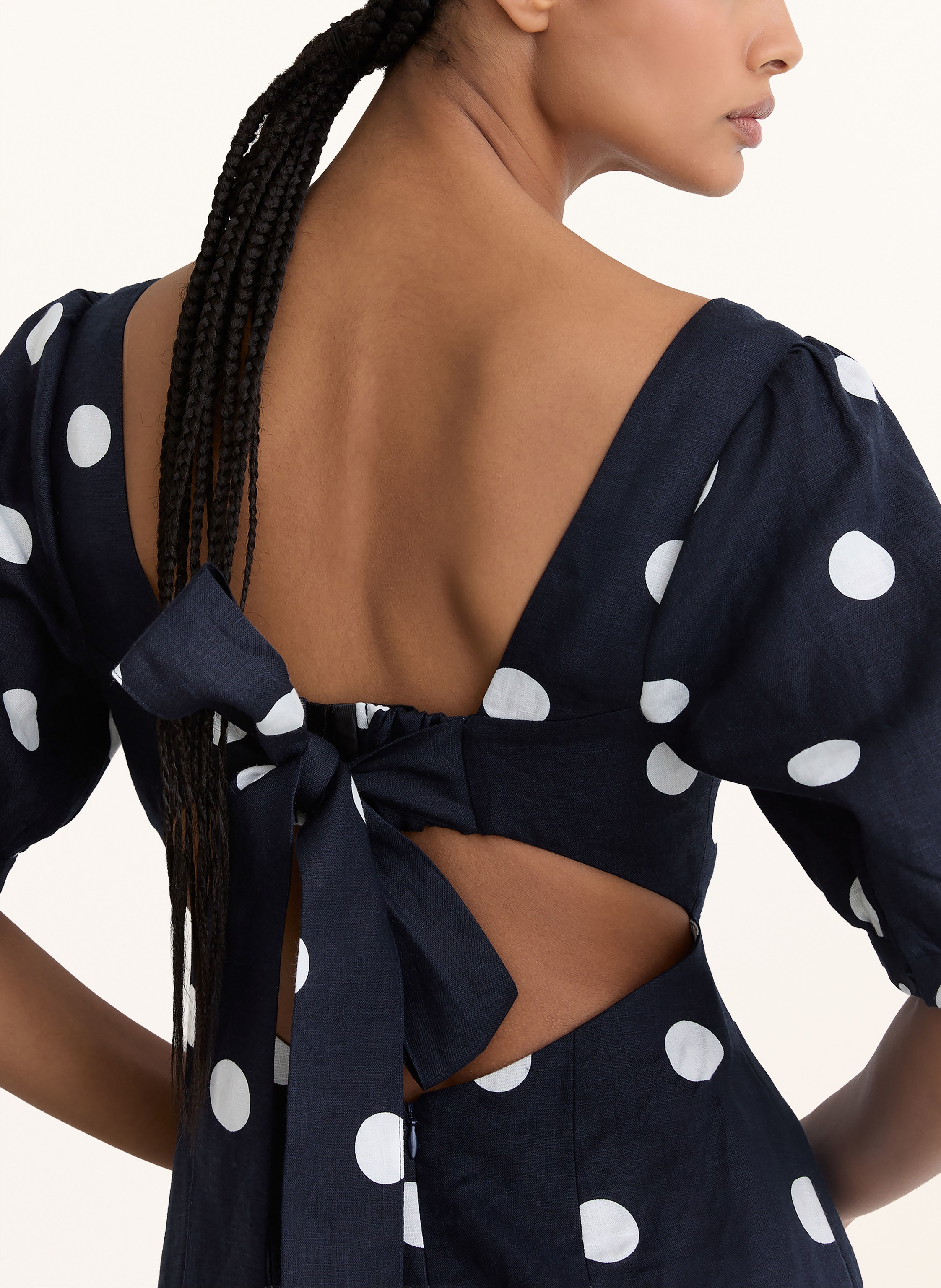 Thumbnail - Reiss Leinenkleid Astrid blau