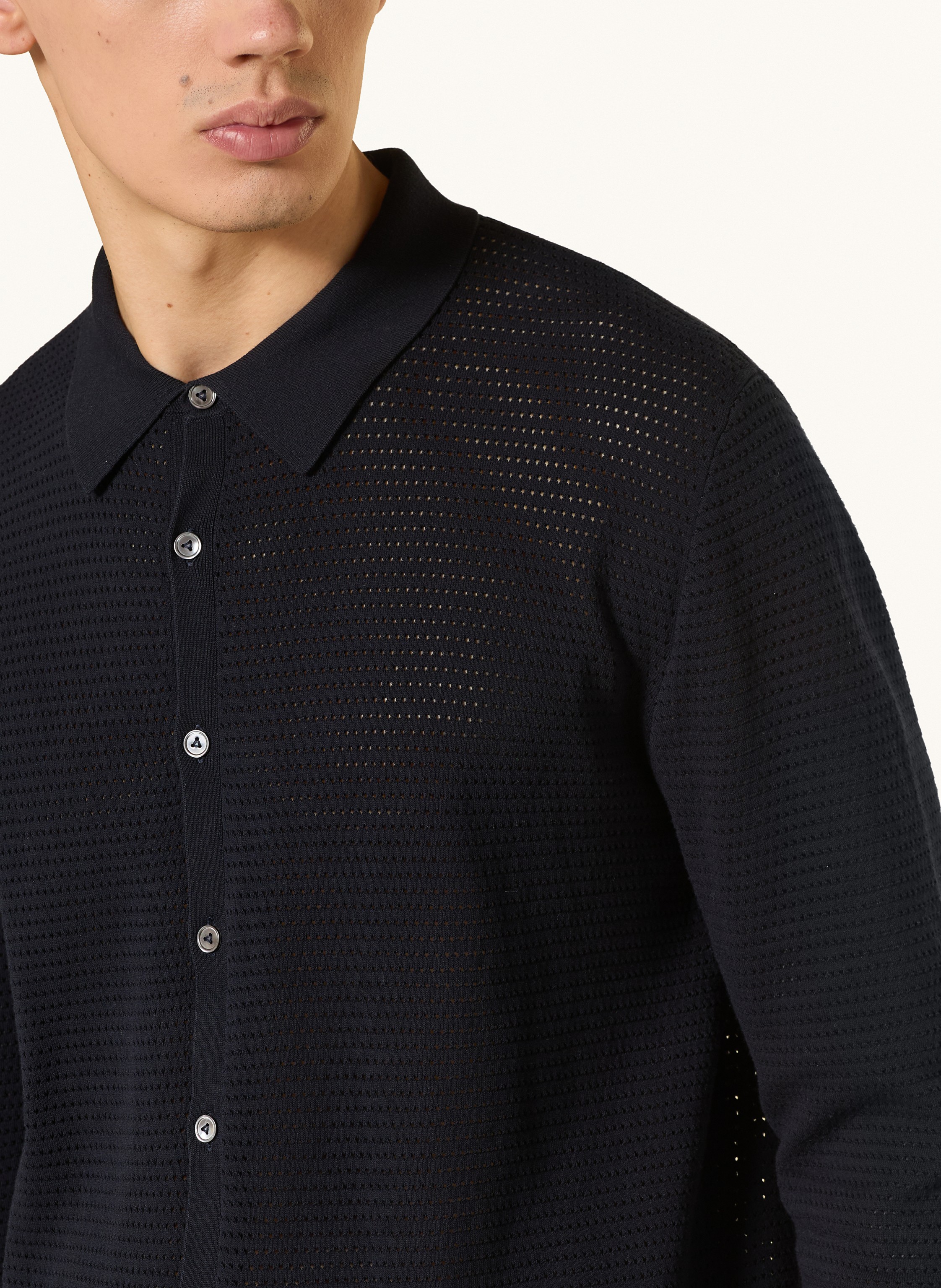 Thumbnail - Van Laack Strickhemd Vl-Safino-Xx Regular Fit blau