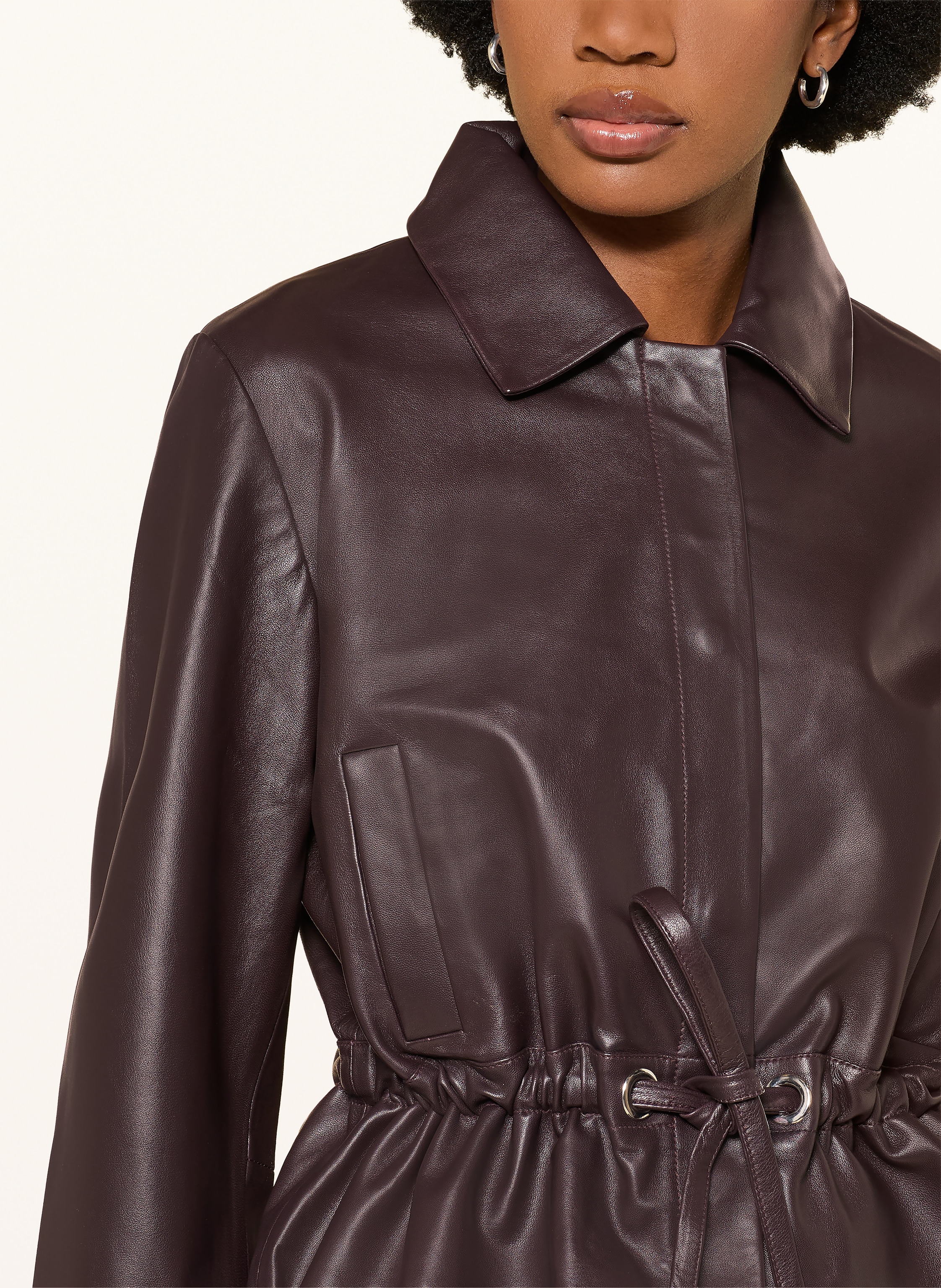 Thumbnail - Ba&Sh Lederjacke Manita rot