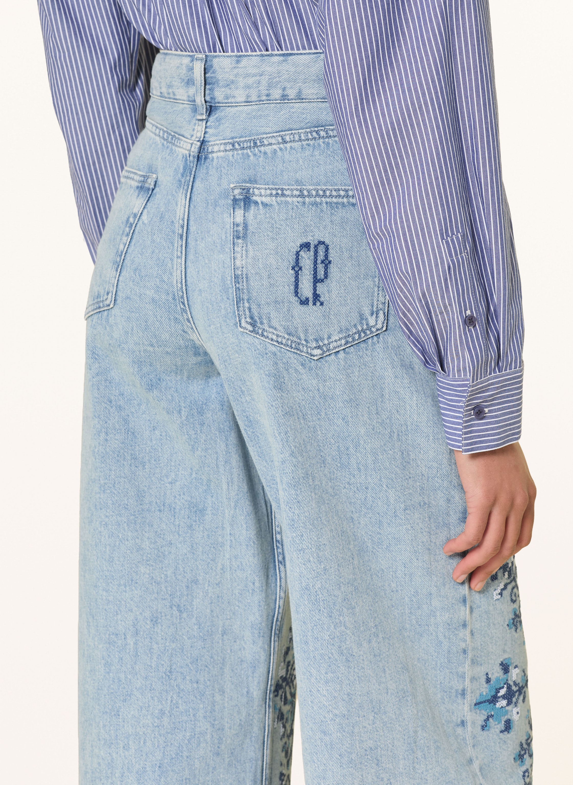 Thumbnail - Claudie Pierlot Wide Leg Jeans blau