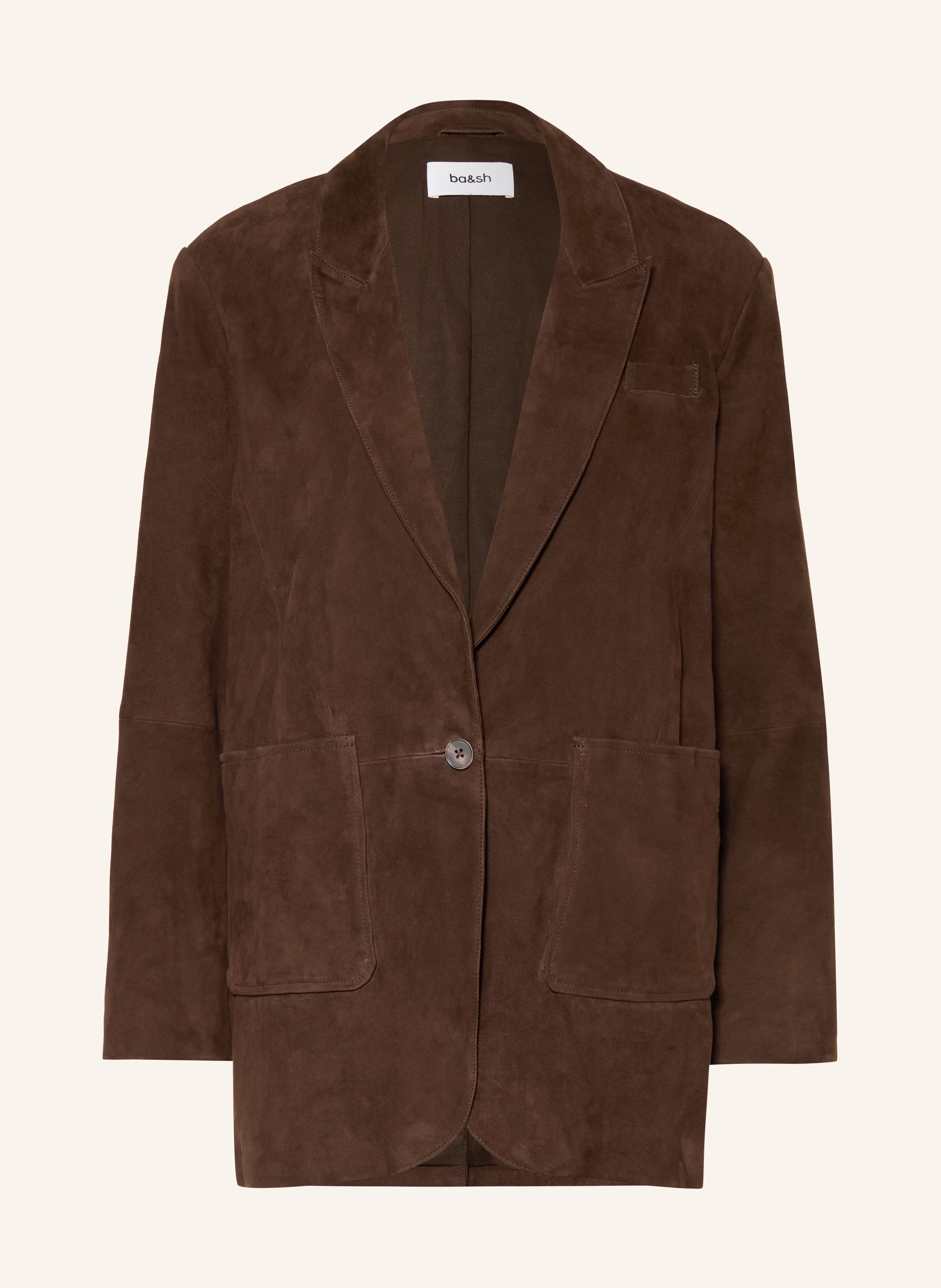 Ba&Sh Lederjacke Mosty braun