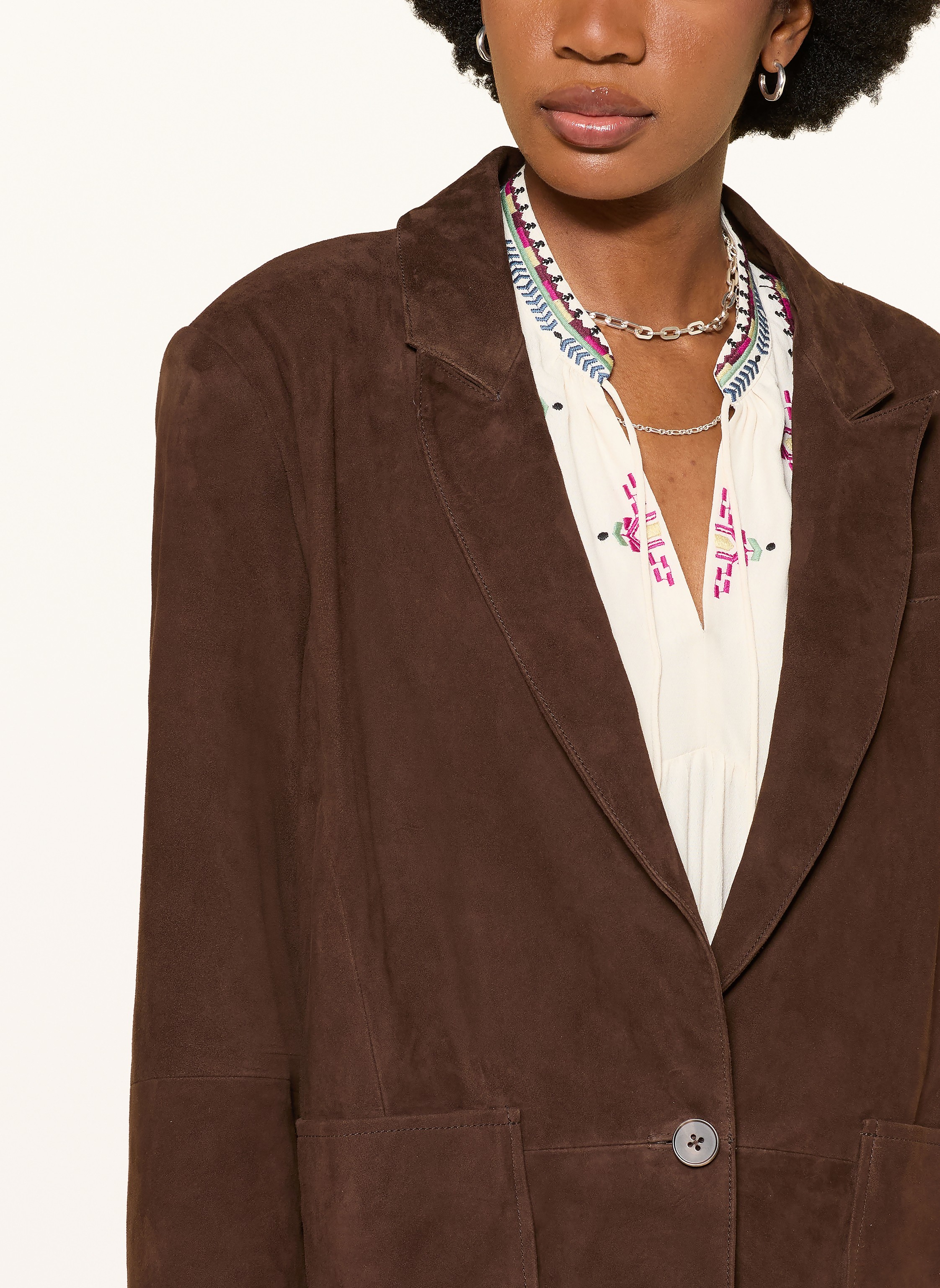 Thumbnail - Ba&Sh Lederjacke Mosty braun